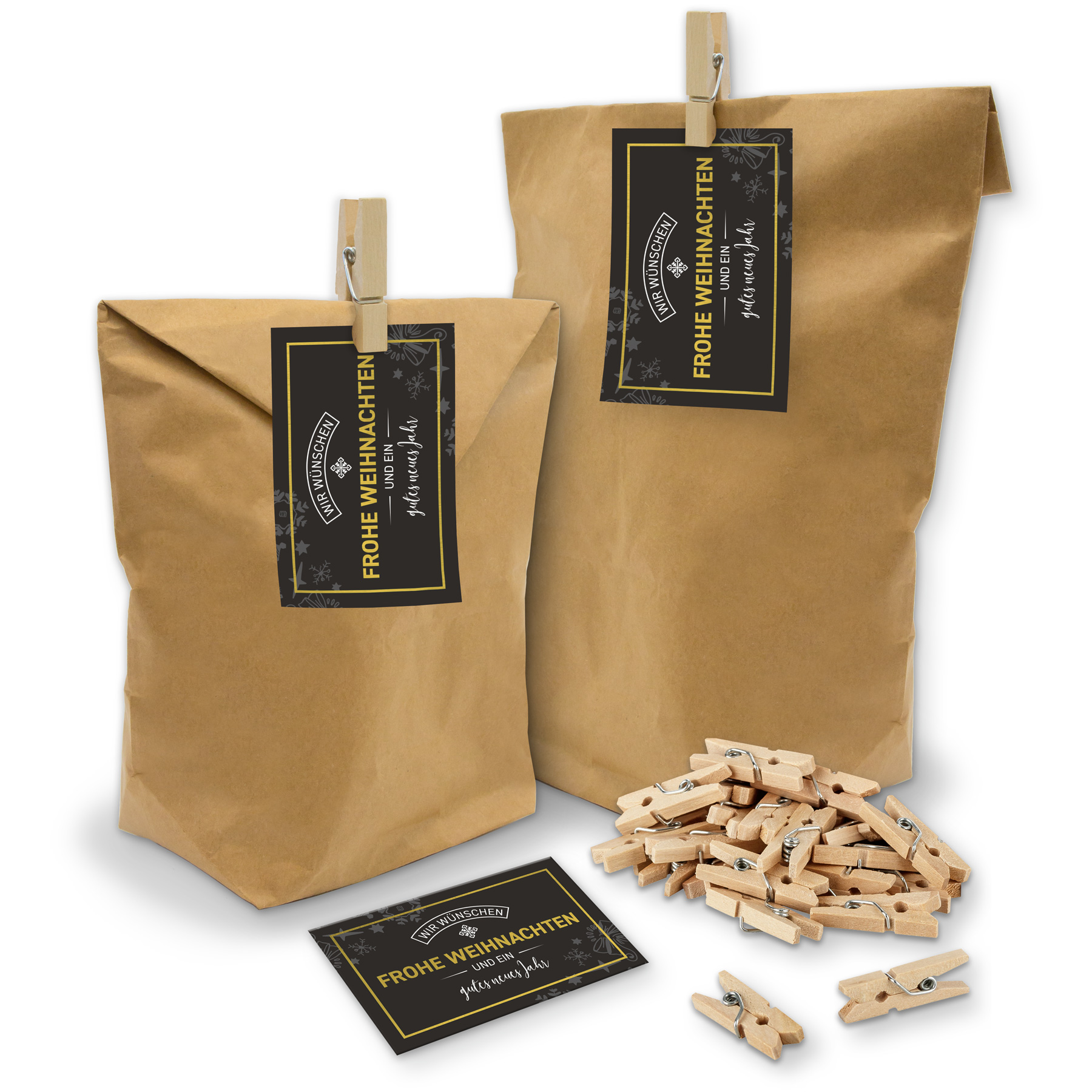 itenga 24 x T�ten mit Geschenkekarten Wir w�nschen Frohe...