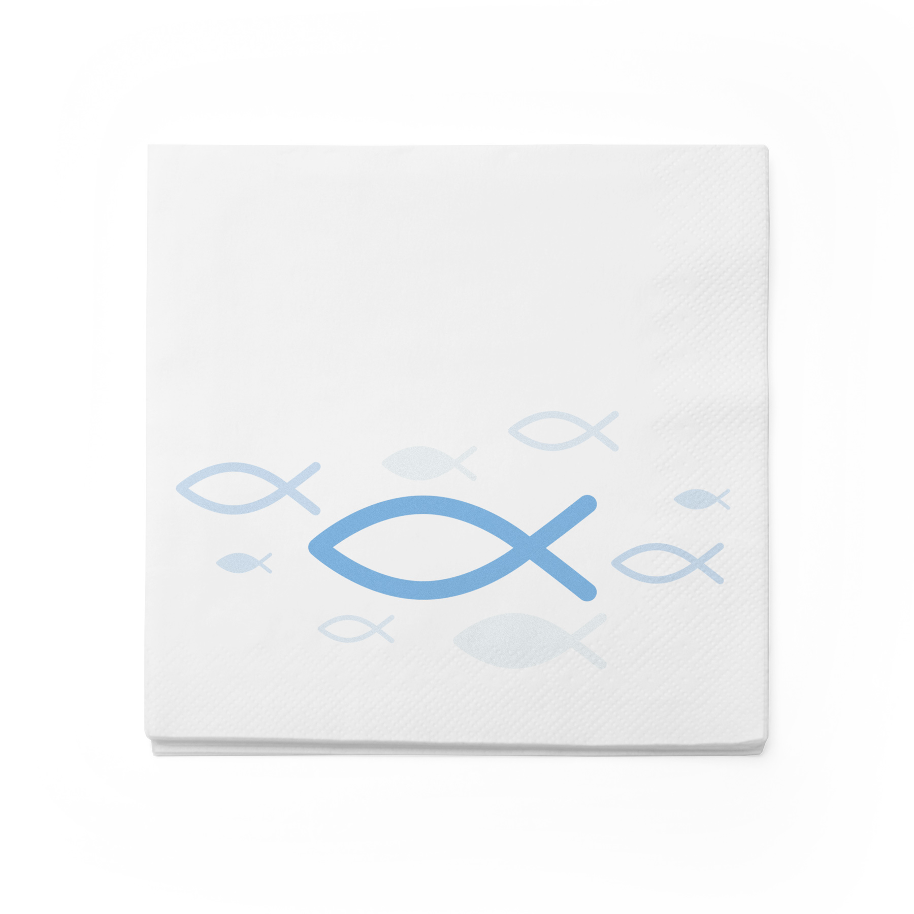 itenga Servietten Fisch HELLBLAU 30 x 30 cm 3-lagig 20 S...