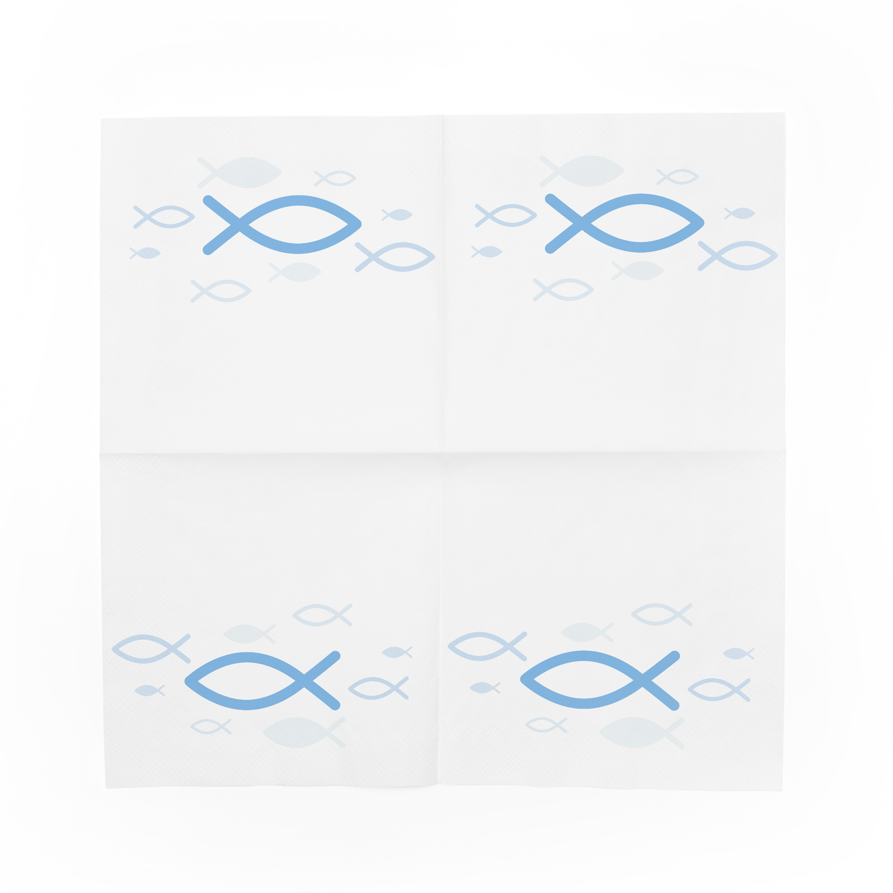 itenga Servietten Fisch HELLBLAU 30 x 30 cm 3-lagig 20 S...