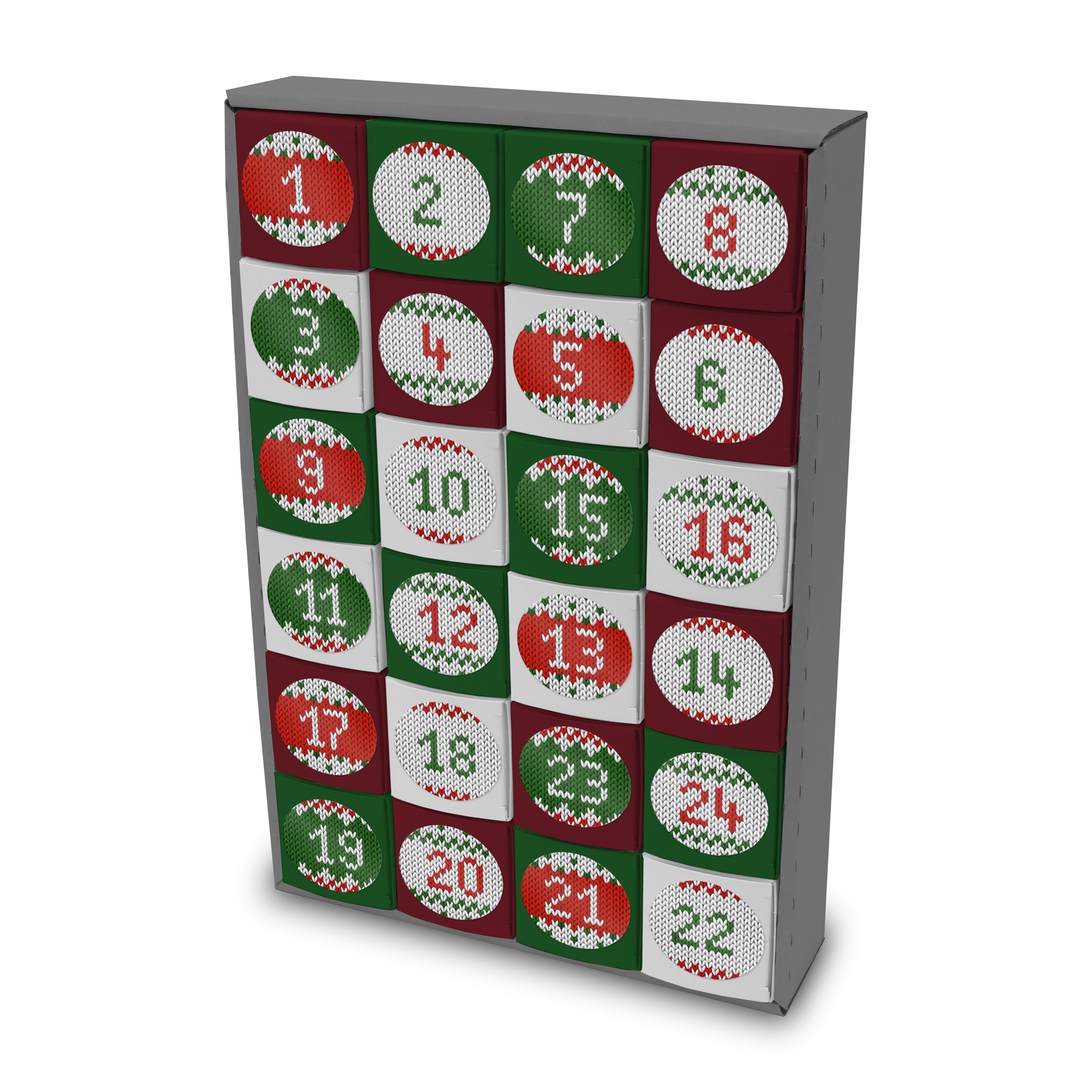 itenga SET Adventskalender zum F�llen W�rfel 5cm (au�en ...