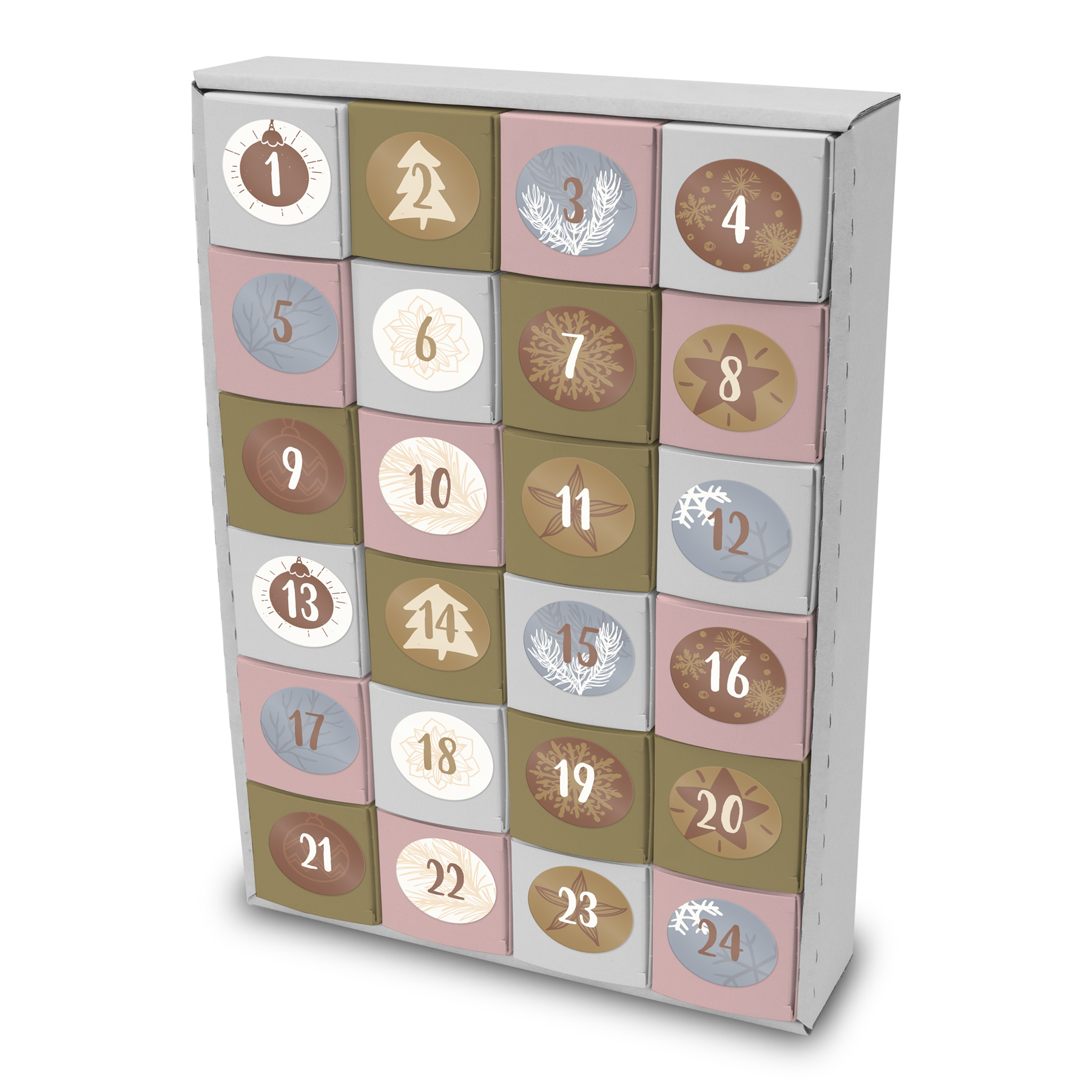 itenga SET Adventskalender zum F�llen W�rfel 6,5cm + Sti...
