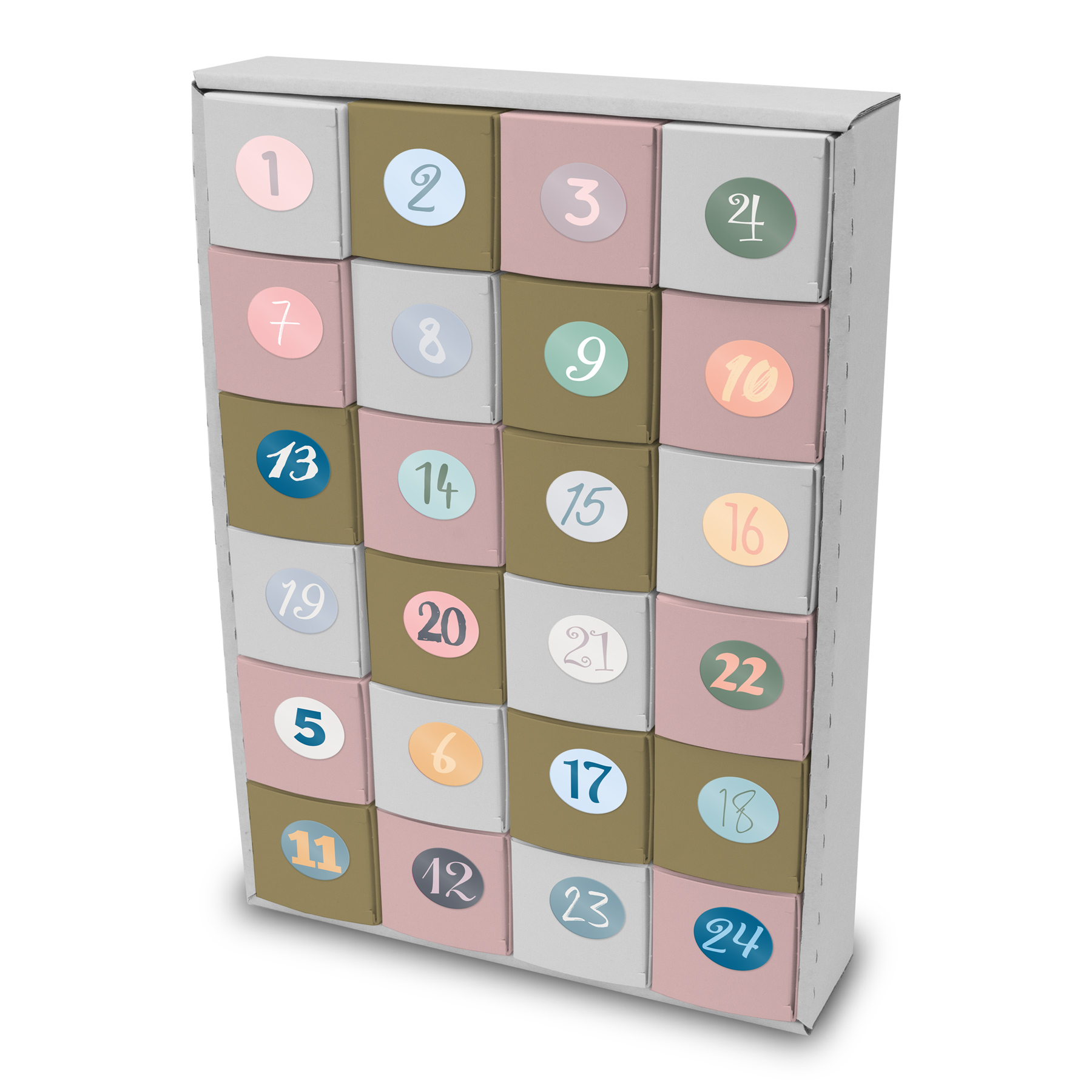 itenga SET Adventskalender zum F�llen W�rfel 6,5cm + Sti...