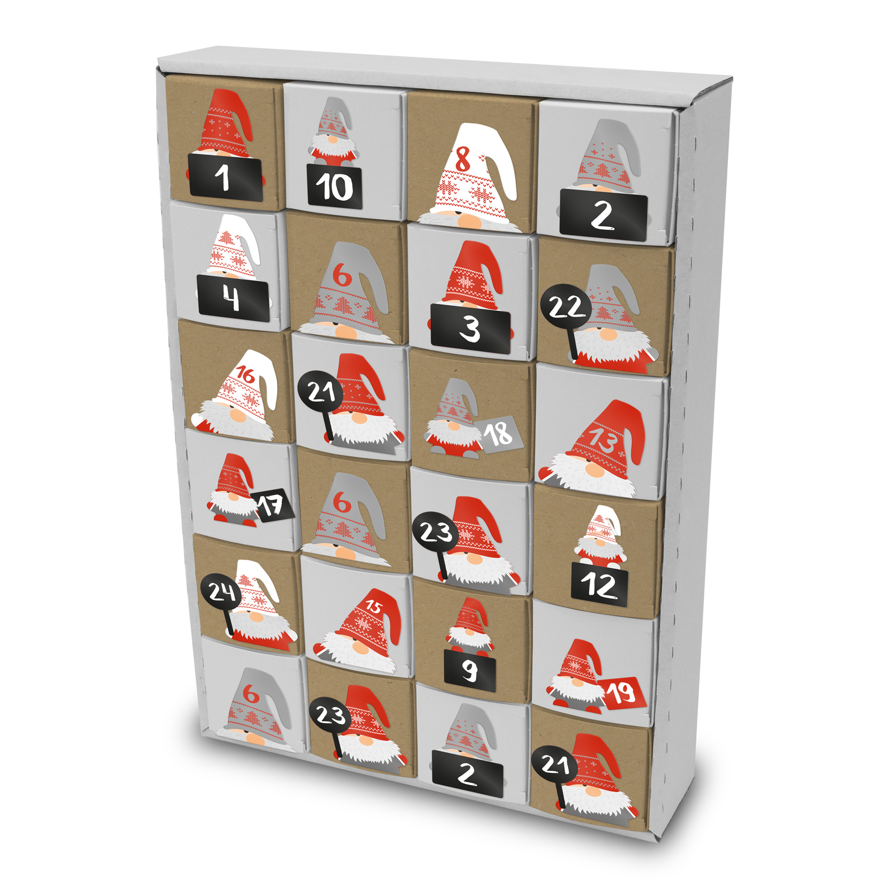 itenga SET Adventskalender zum F�llen W�rfel 6,5cm + Sti...