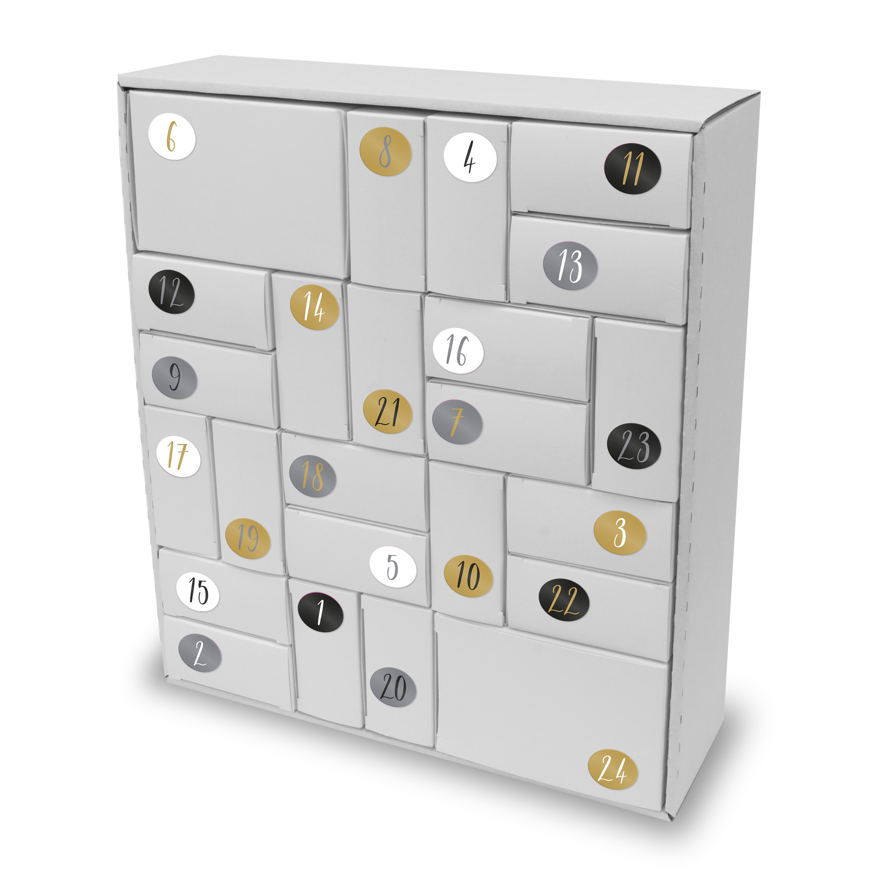 itenga SET Adventskalender zum F�llen Quader Mix (wei�) ...
