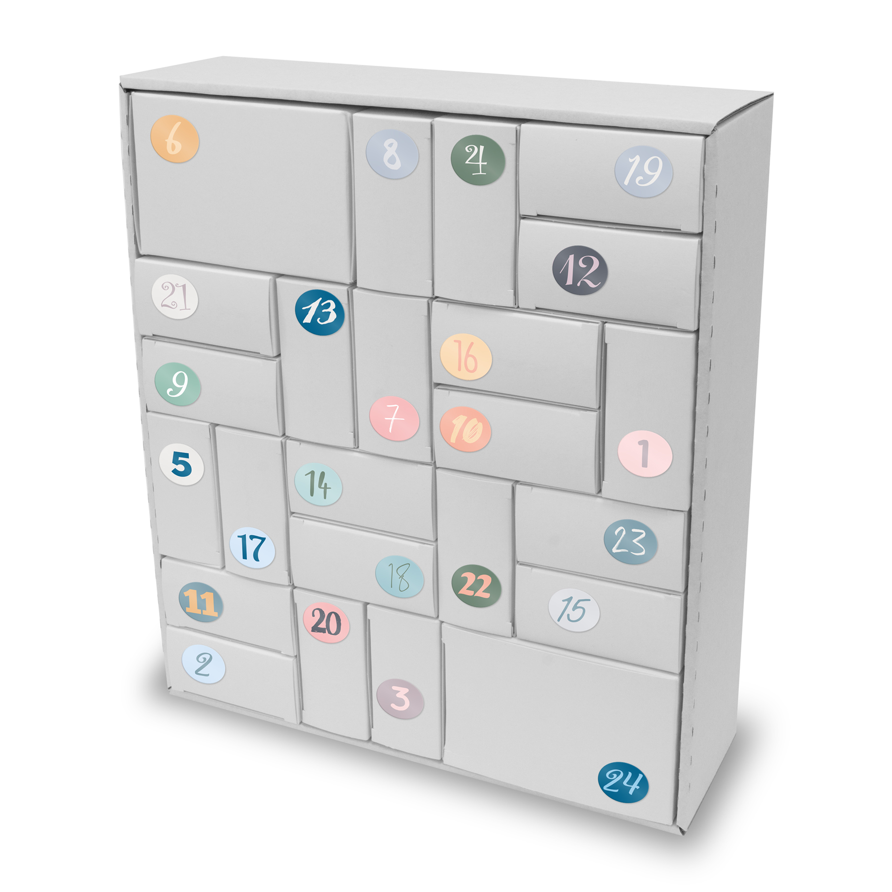 itenga SET Adventskalender zum F�llen Quader Mix (wei�) ...