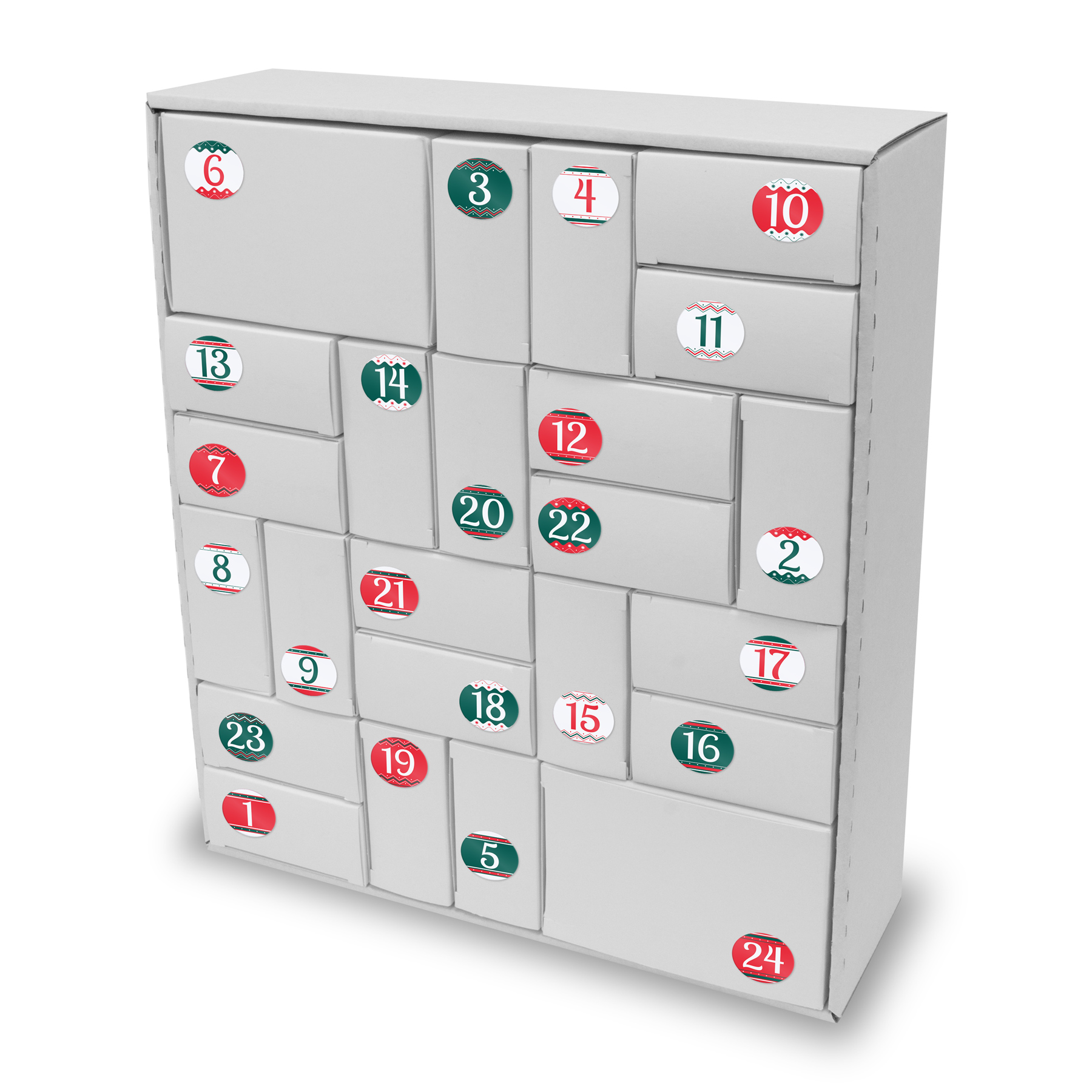 itenga SET Adventskalender zum F�llen Quader Mix (wei�) ...