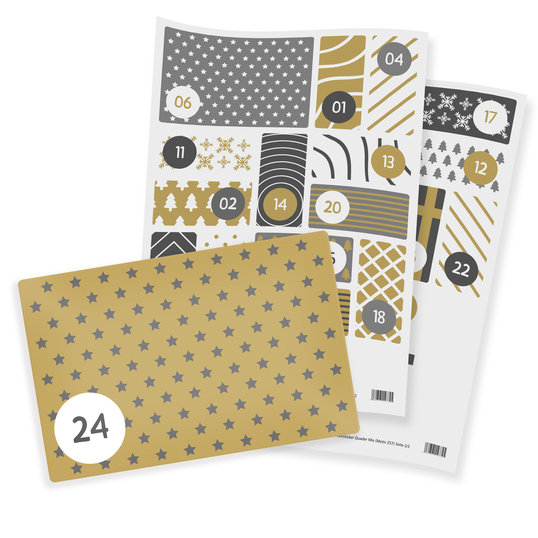 itenga SET Adventskalender zum F�llen Quader Mix (wei�) ...