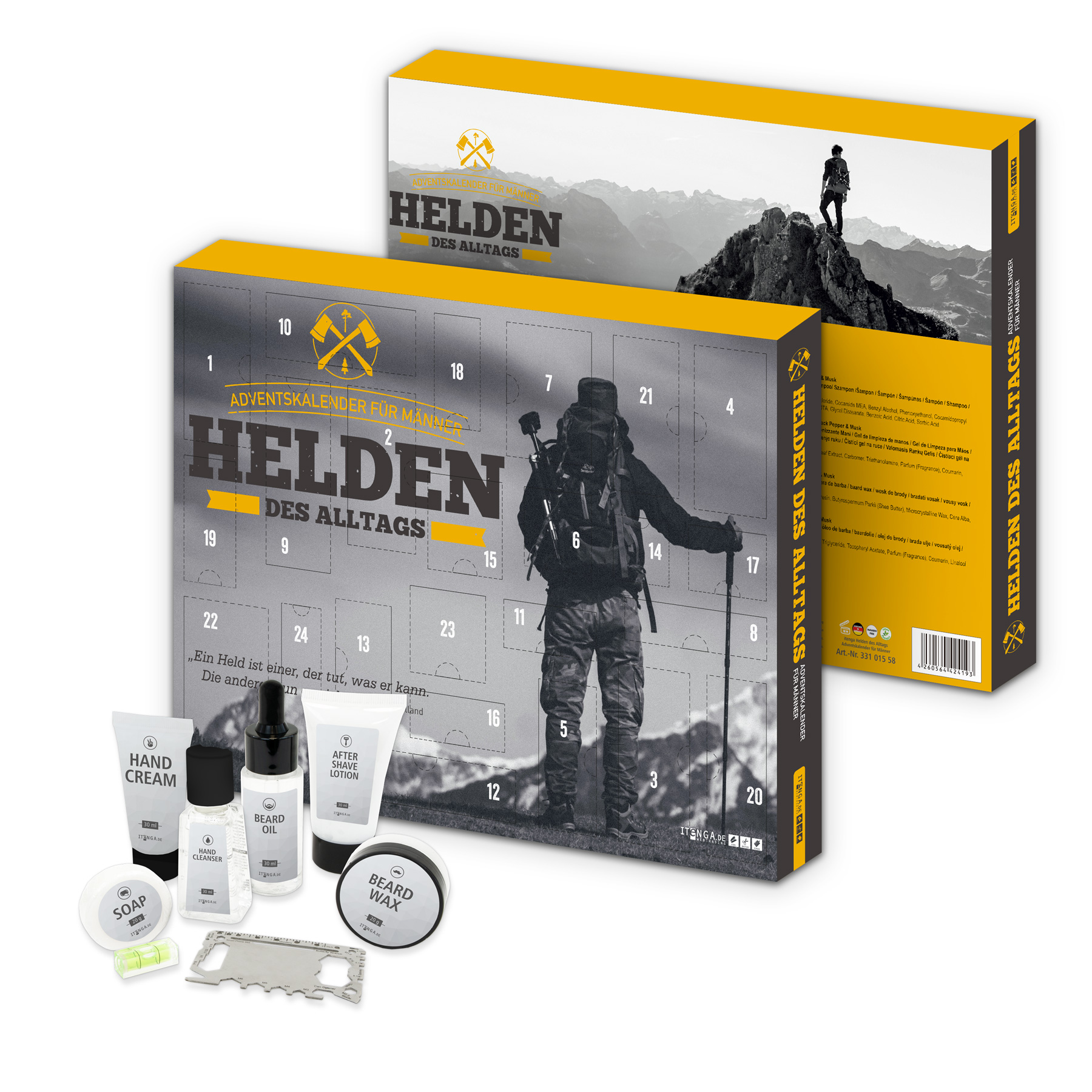 itenga Adventskalender Set Helden & Heldinnen (gelb und ...