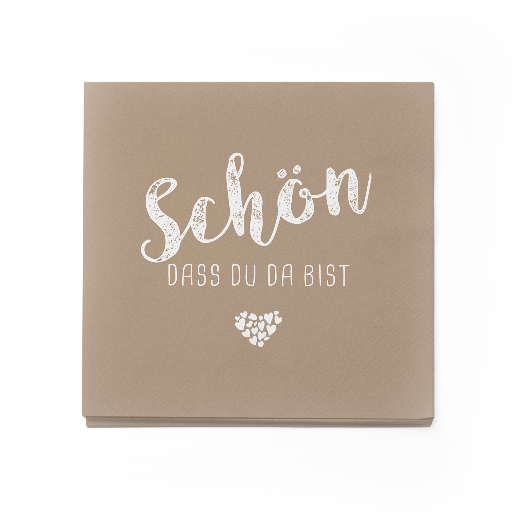 itenga 40x Serviette Sch�n dass du da bist latte macchiato