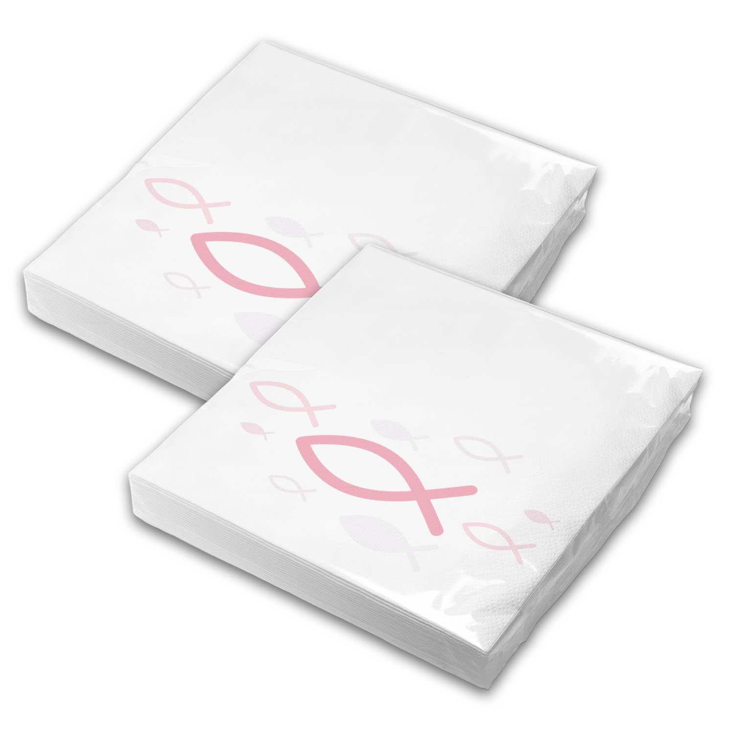 itenga Servietten Fisch Rosa 30 x 30 cm 3-lagig 40 St�ck