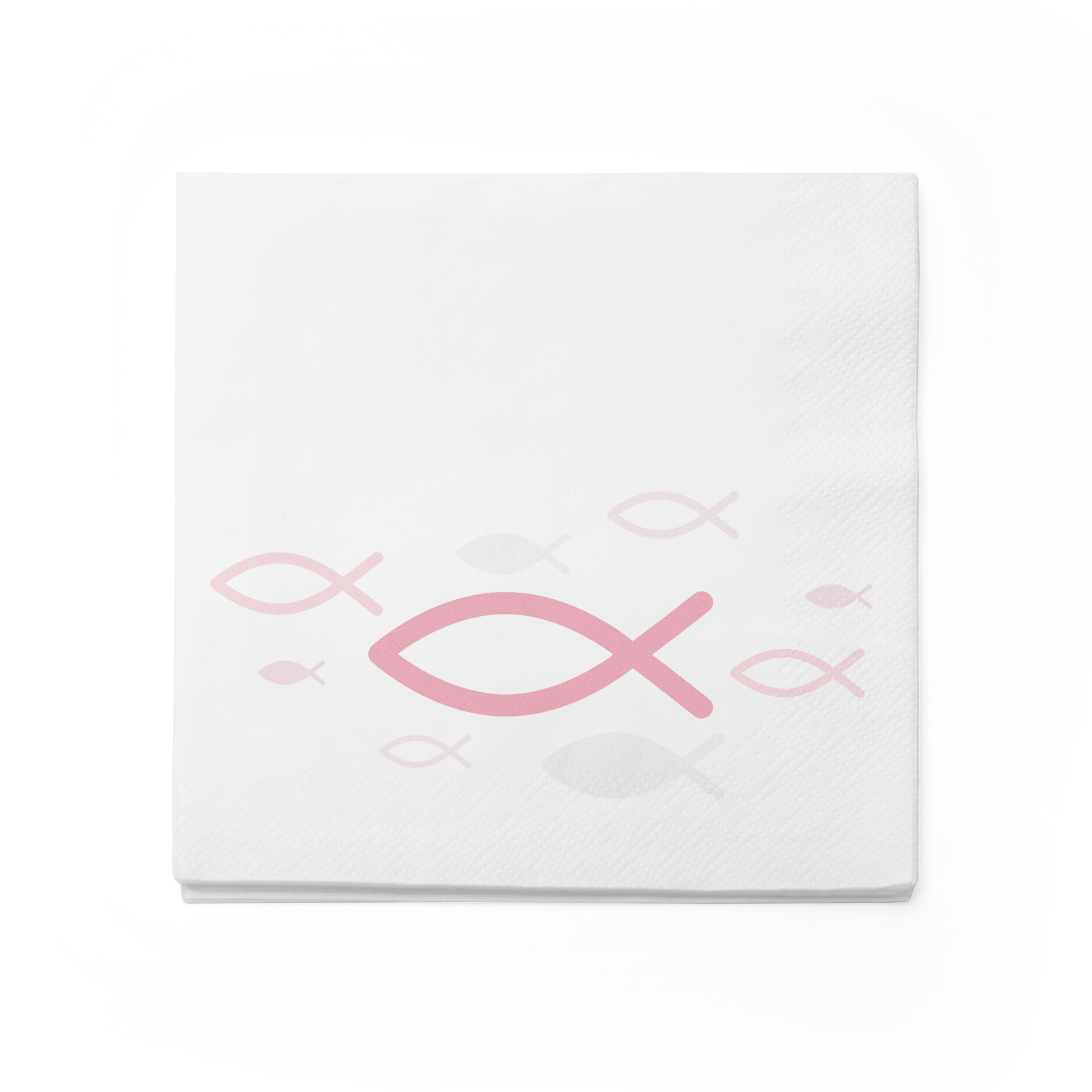 itenga Servietten Fisch Rosa 30 x 30 cm 3-lagig 40 St�ck