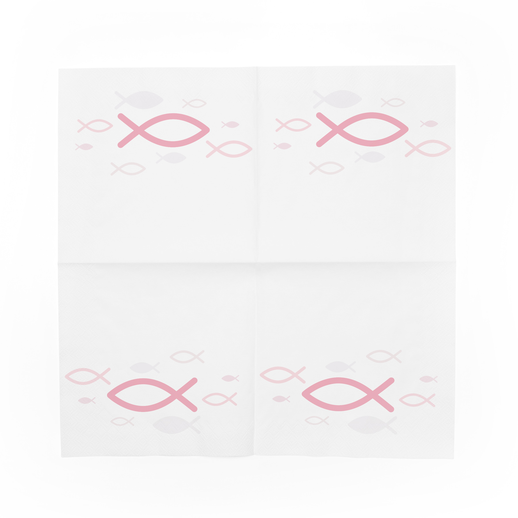 itenga Servietten Fisch Rosa 30 x 30 cm 3-lagig 40 St�ck
