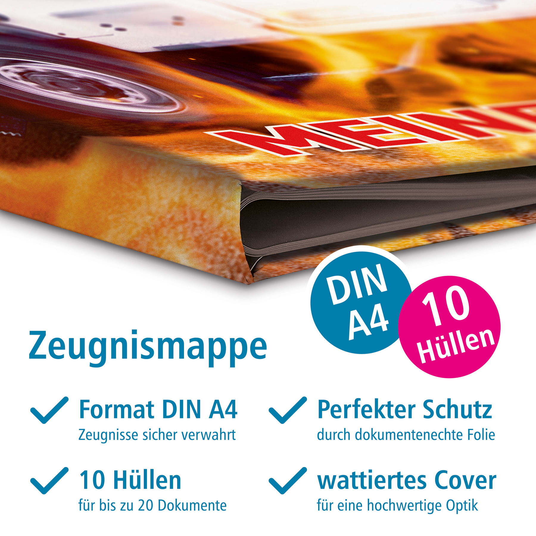 itenga Zeugnismappe Motiv Feuerwehr DIN A4 wattierter Ei...
