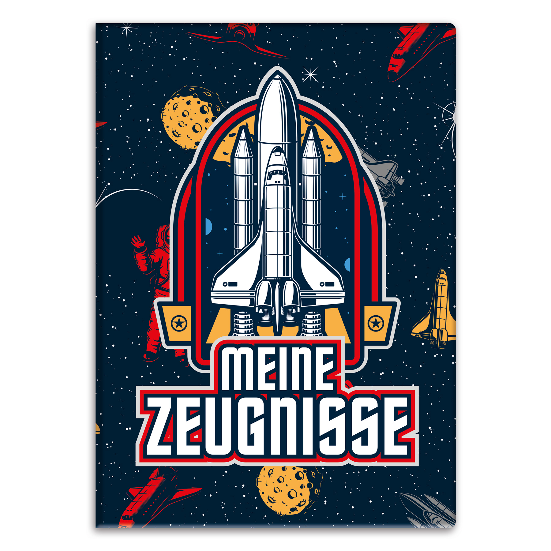 itenga Zeugnismappe Motiv Weltraum DIN A4 wattierter Ein...