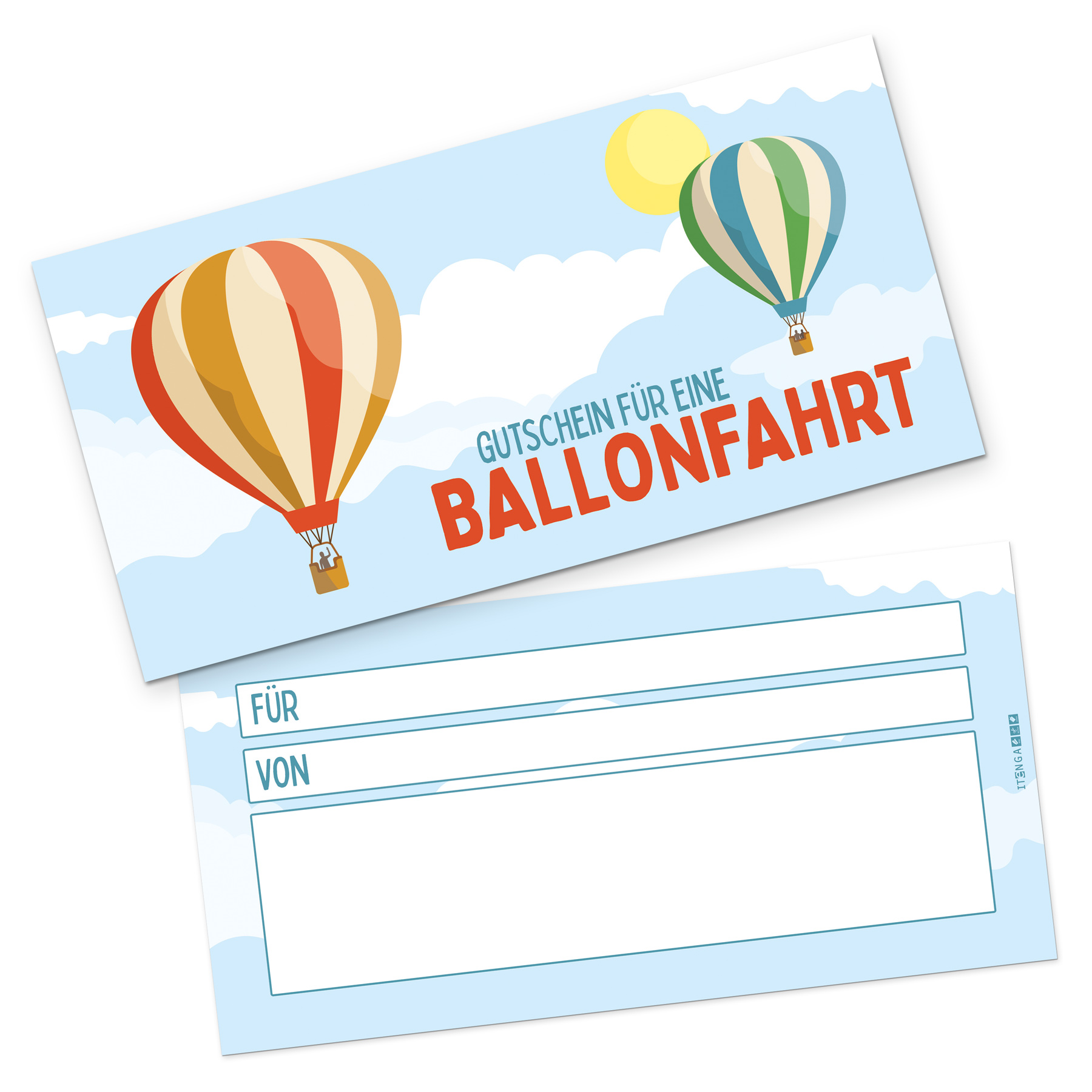 itenga Geschenkgutschein Ballonfahrt - Gutschein zum Aus...