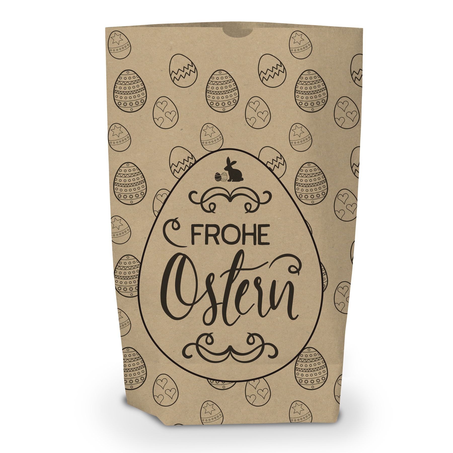 itenga Geschenkt�te Frohe Ostern Eier 17x6cm Muster brau...