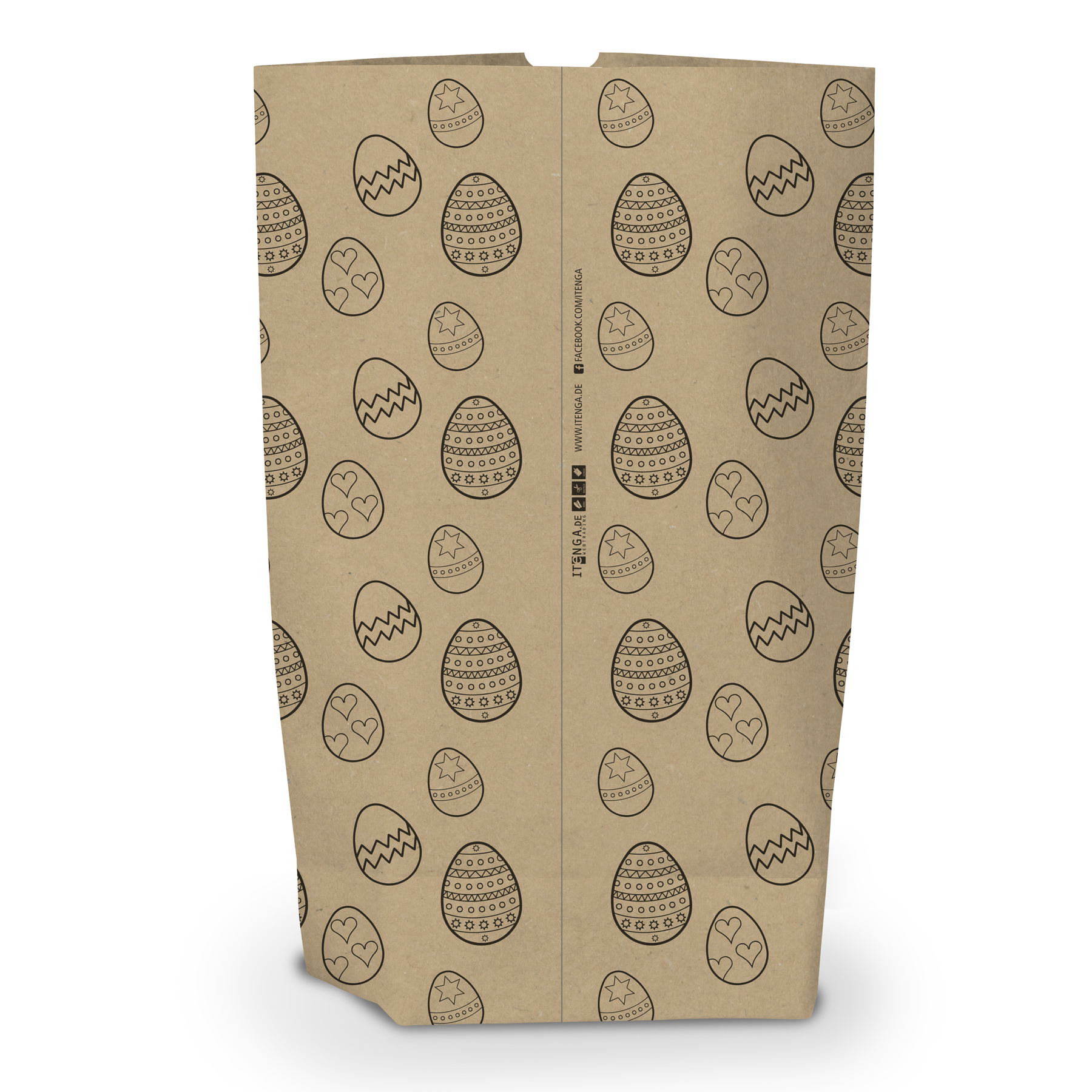 itenga Geschenkt�te Frohe Ostern Eier 17x6cm Muster brau...