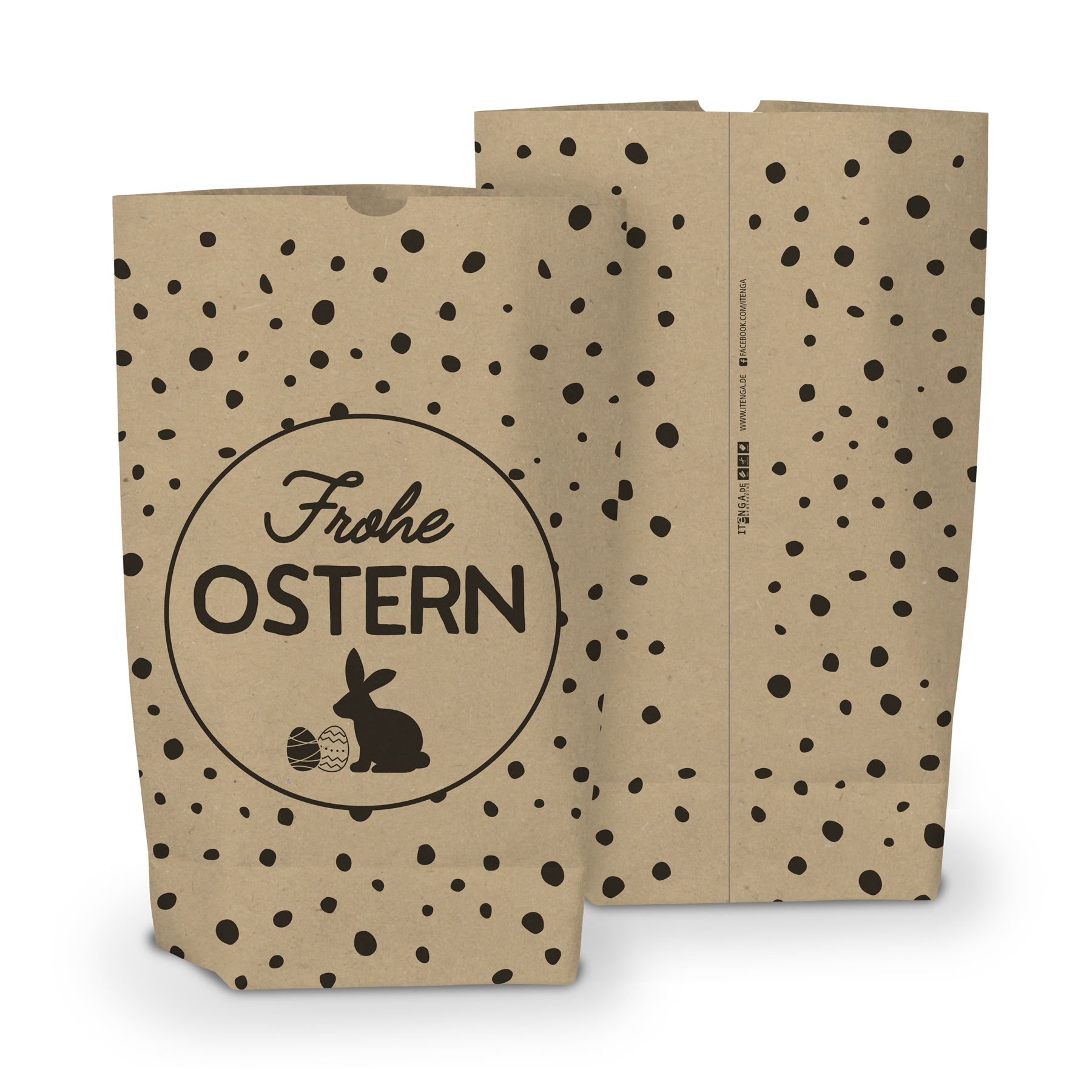 itenga Geschenkt�te Frohe Ostern P�nktchen 17x6cm Muster...