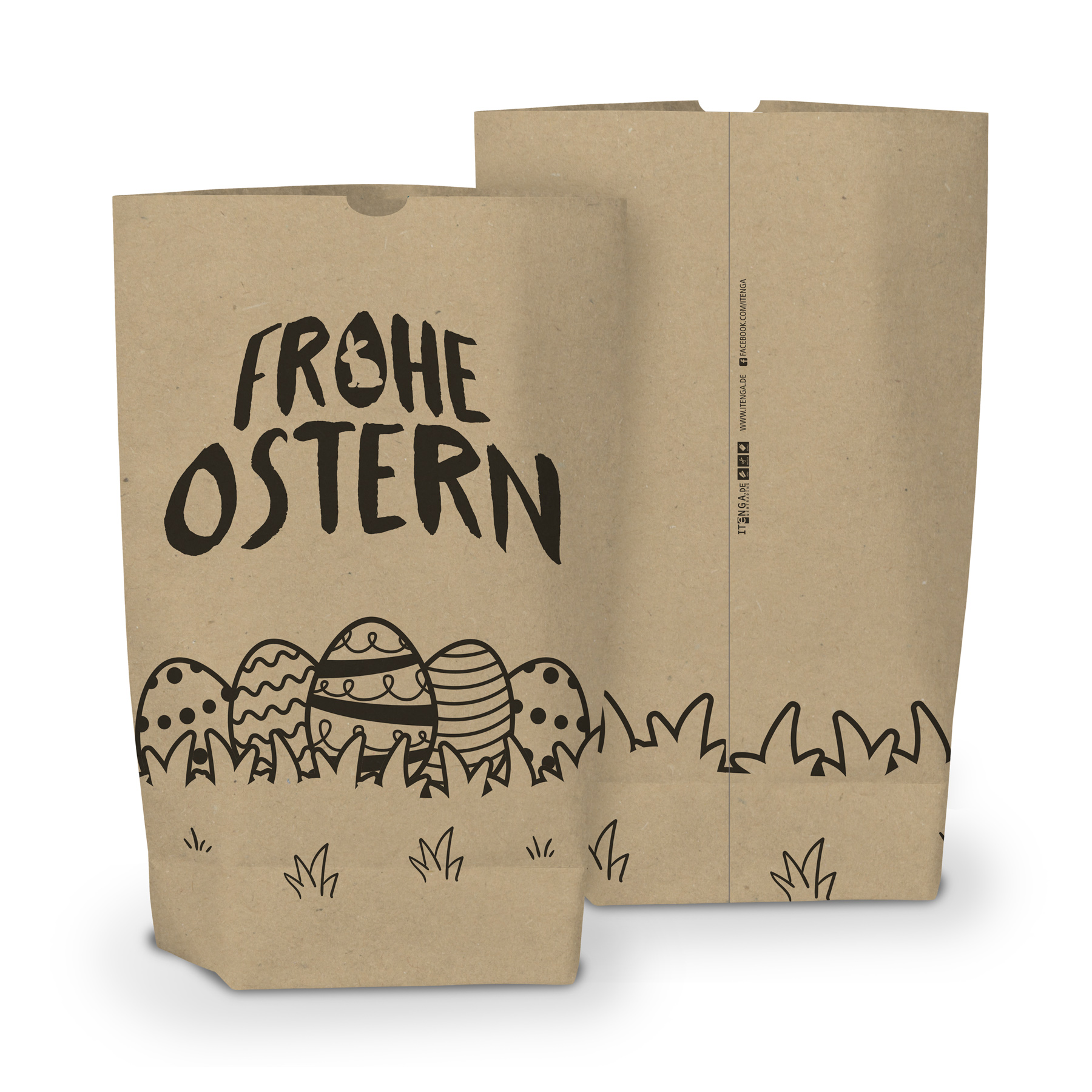 itenga Geschenkt�te Frohe Ostern Wiese 17x26cm Muster br...