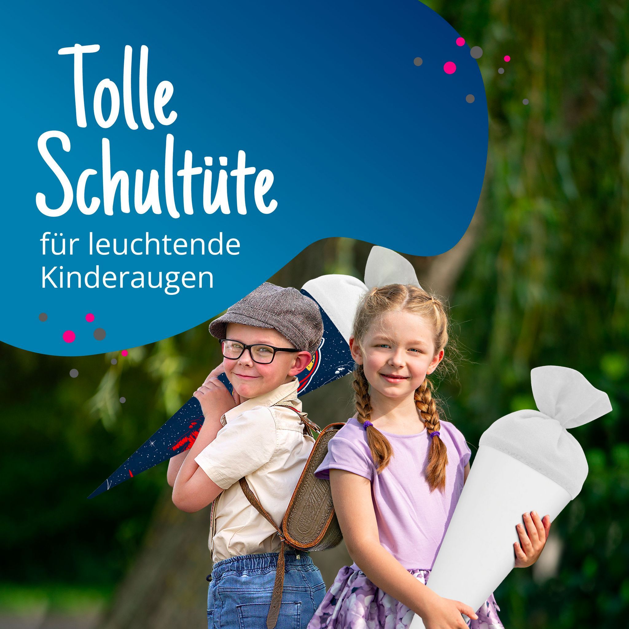 itenga Bastelschult�te 70cm rund mit Filzverschluss WEISS