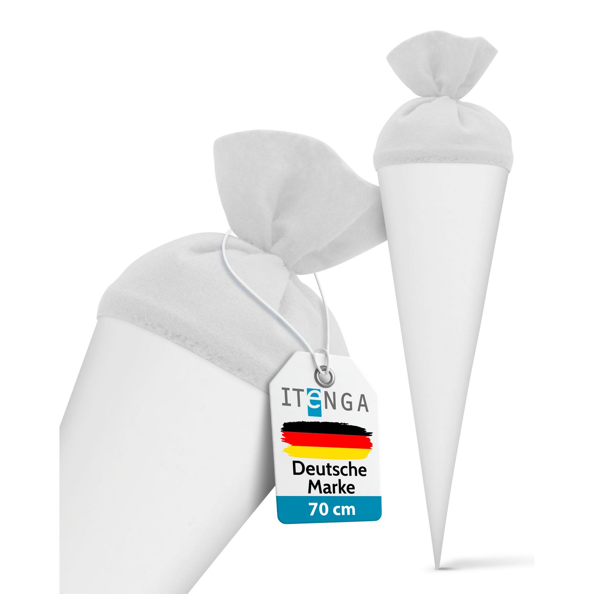 itenga Bastelschult�te 70cm rund mit Filzverschluss WEISS