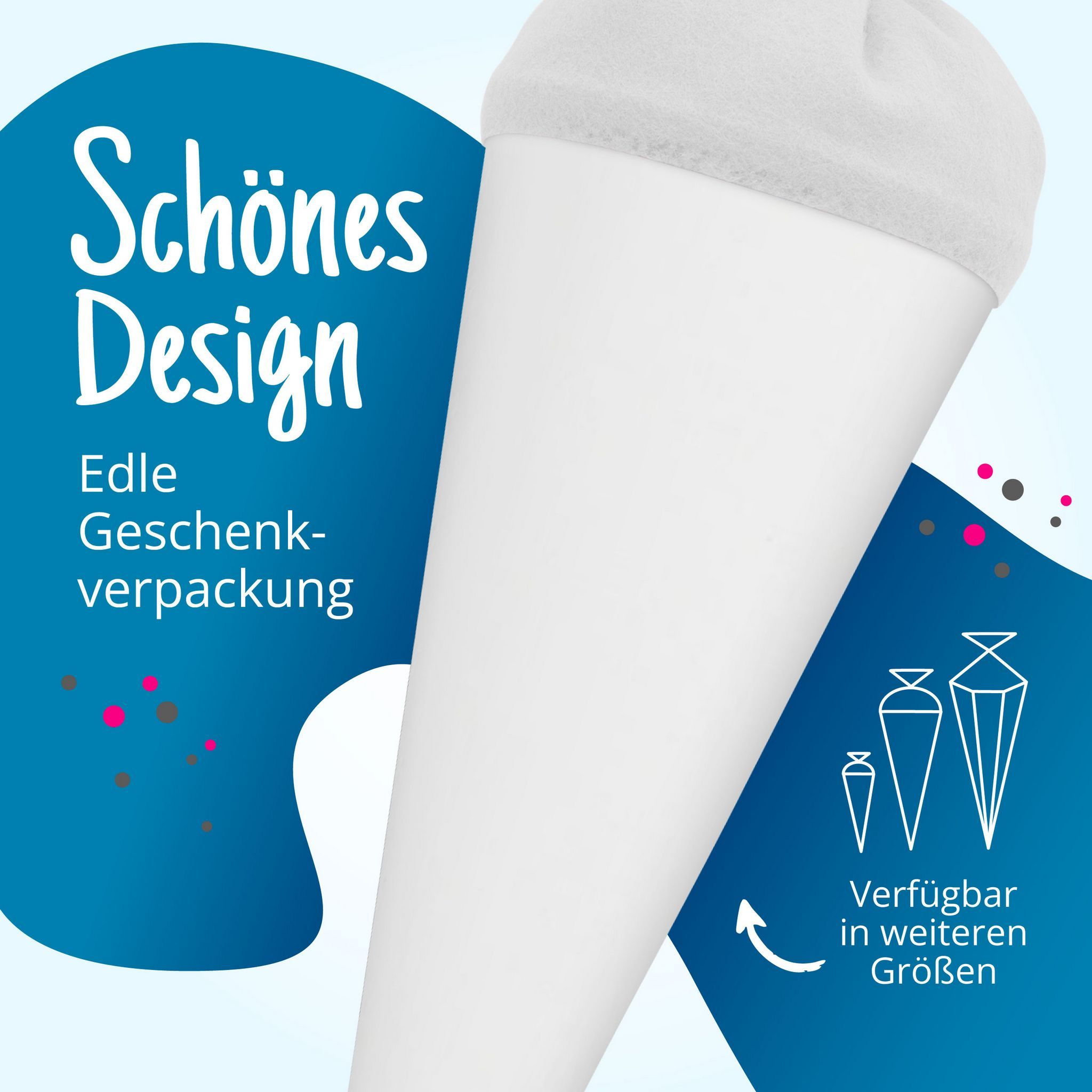 itenga Bastelschult�te 70cm rund mit Filzverschluss WEISS