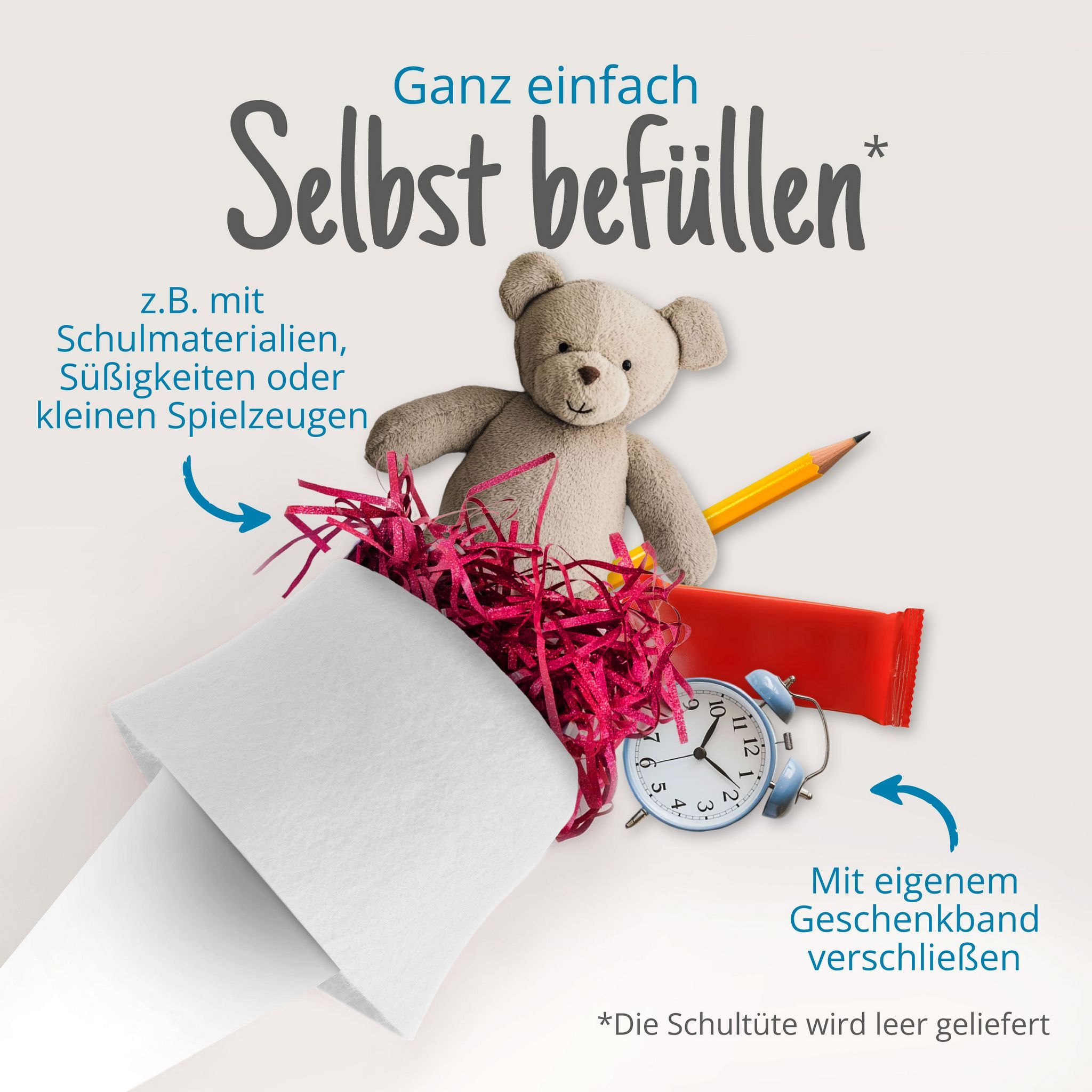 itenga Bastelschult�te 70cm rund mit Filzverschluss WEISS