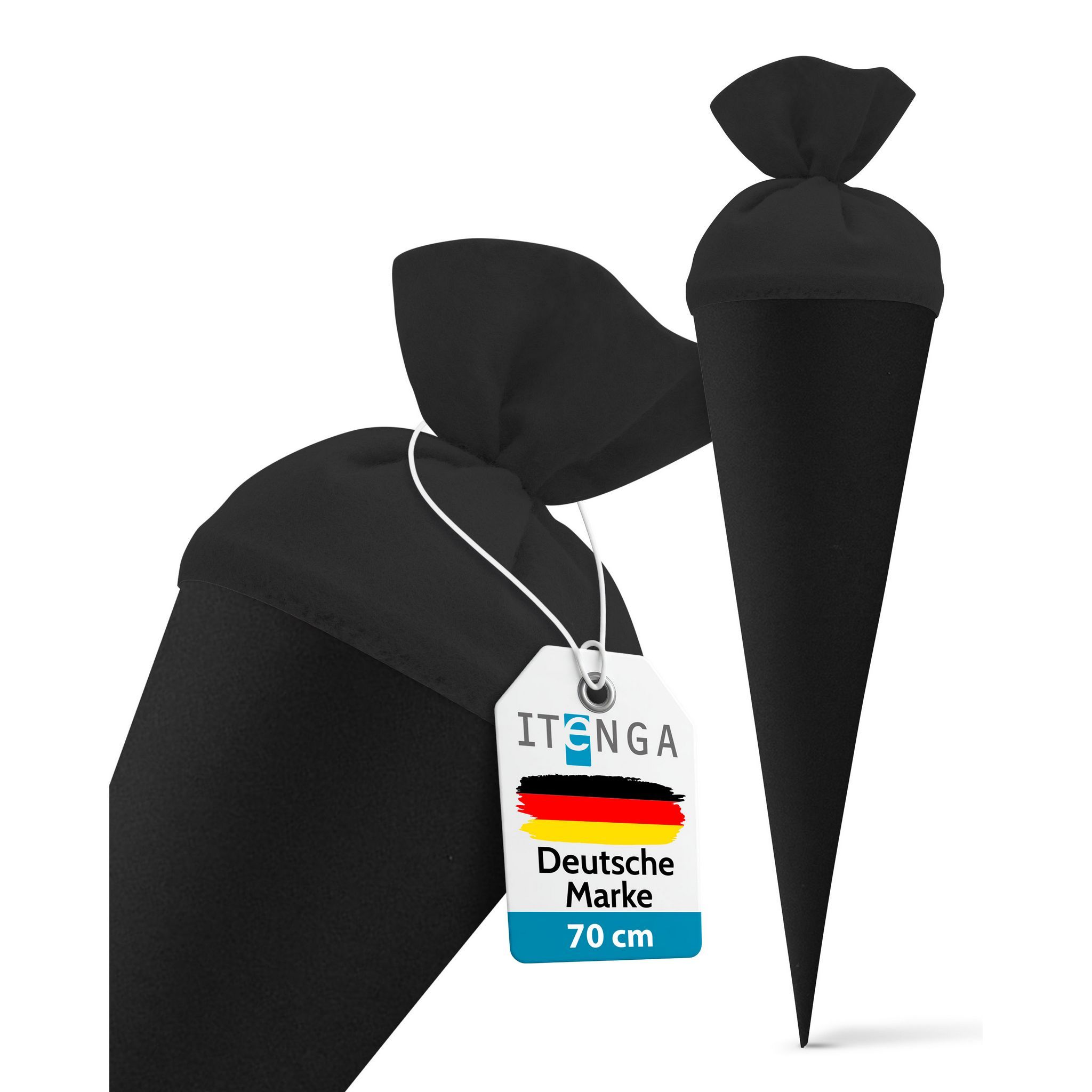 itenga Bastelschult�te 70cm rund mit Filzverschluss SCHWARZ