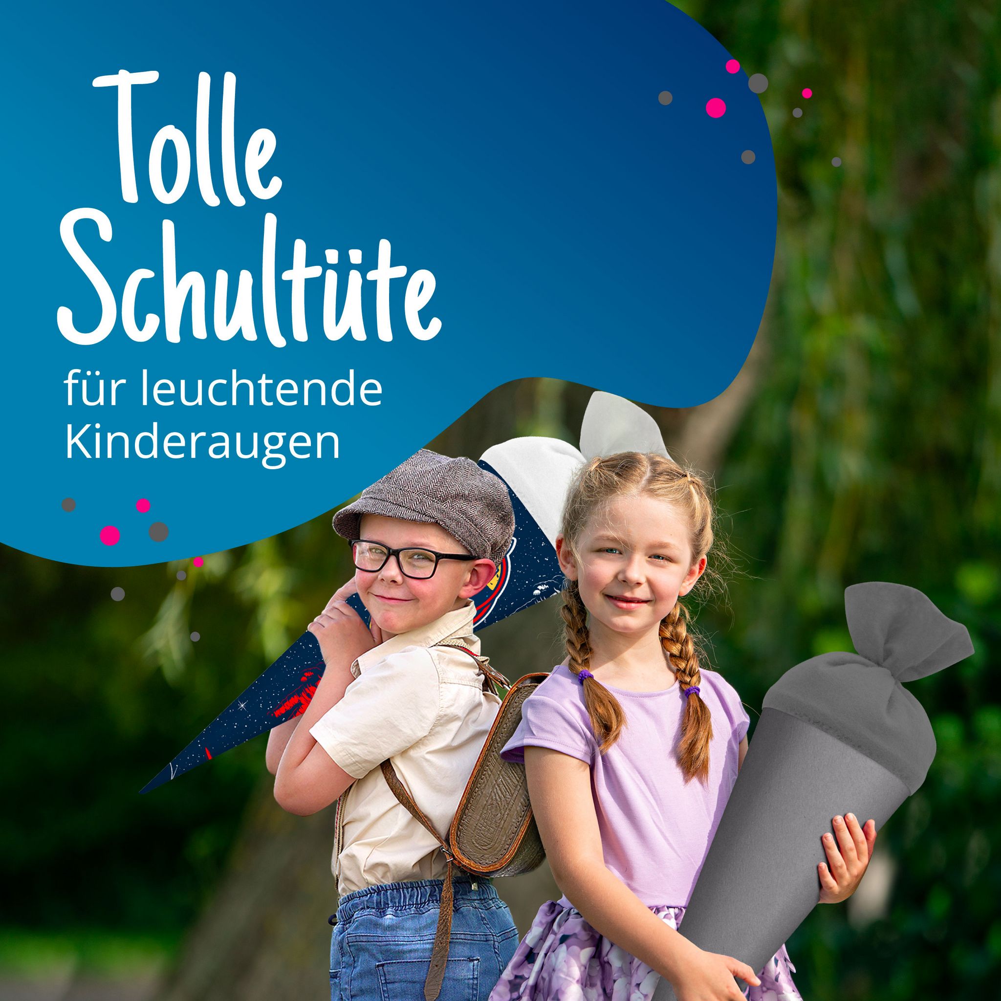 itenga Bastelschult�te 70cm rund mit Filzverschluss GRAU