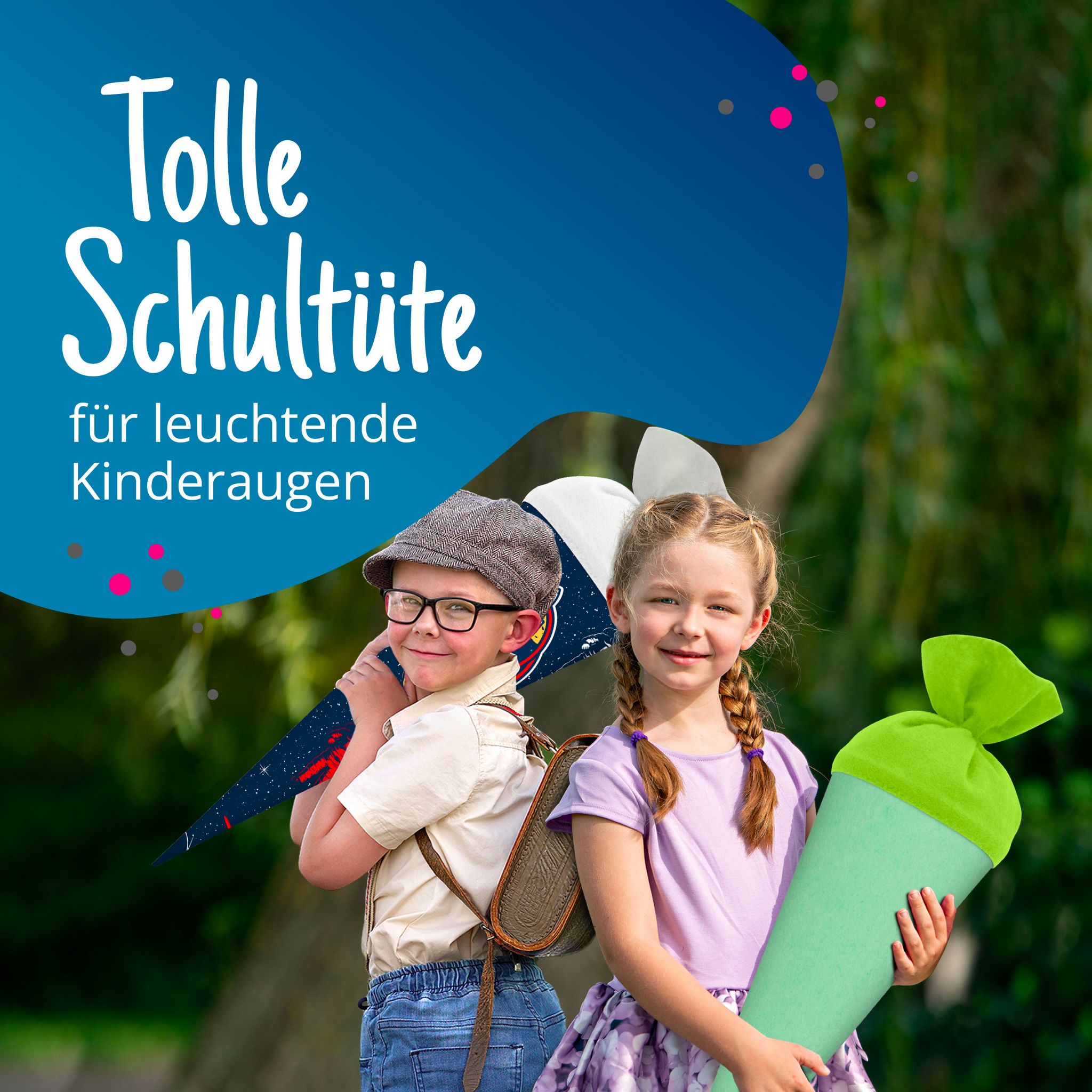 itenga Bastelschult�te 70cm rund mit Filzverschluss MINT