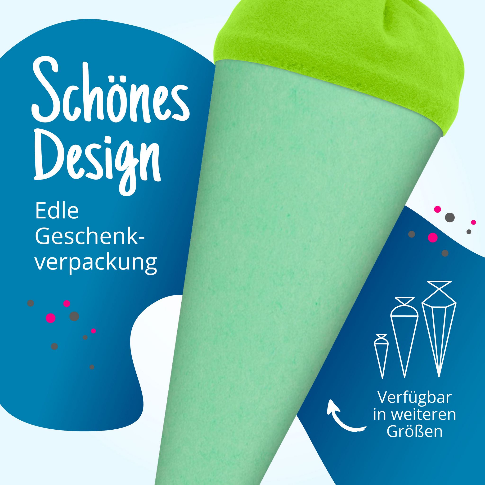 itenga Bastelschult�te 70cm rund mit Filzverschluss MINT