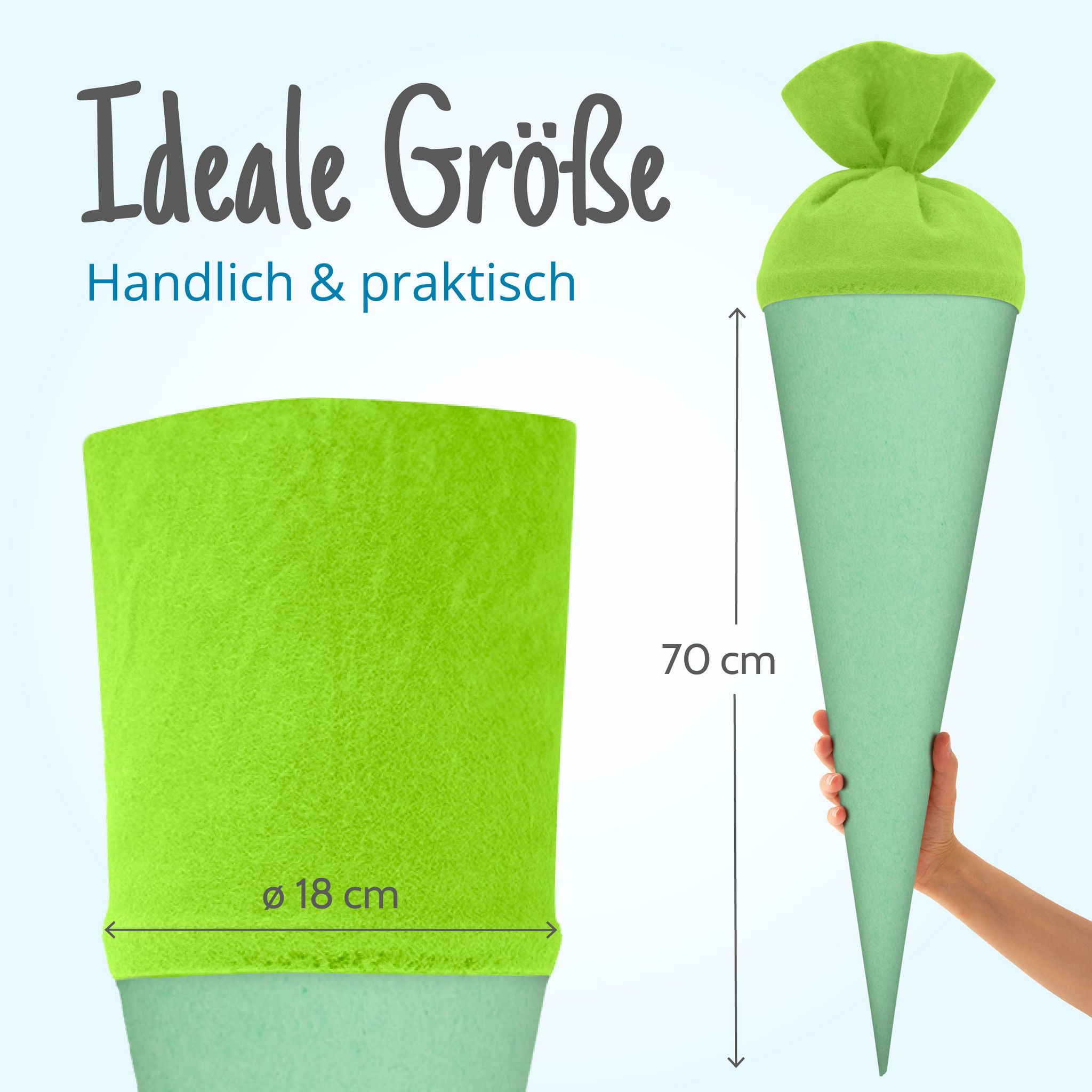 itenga Bastelschult�te 70cm rund mit Filzverschluss MINT
