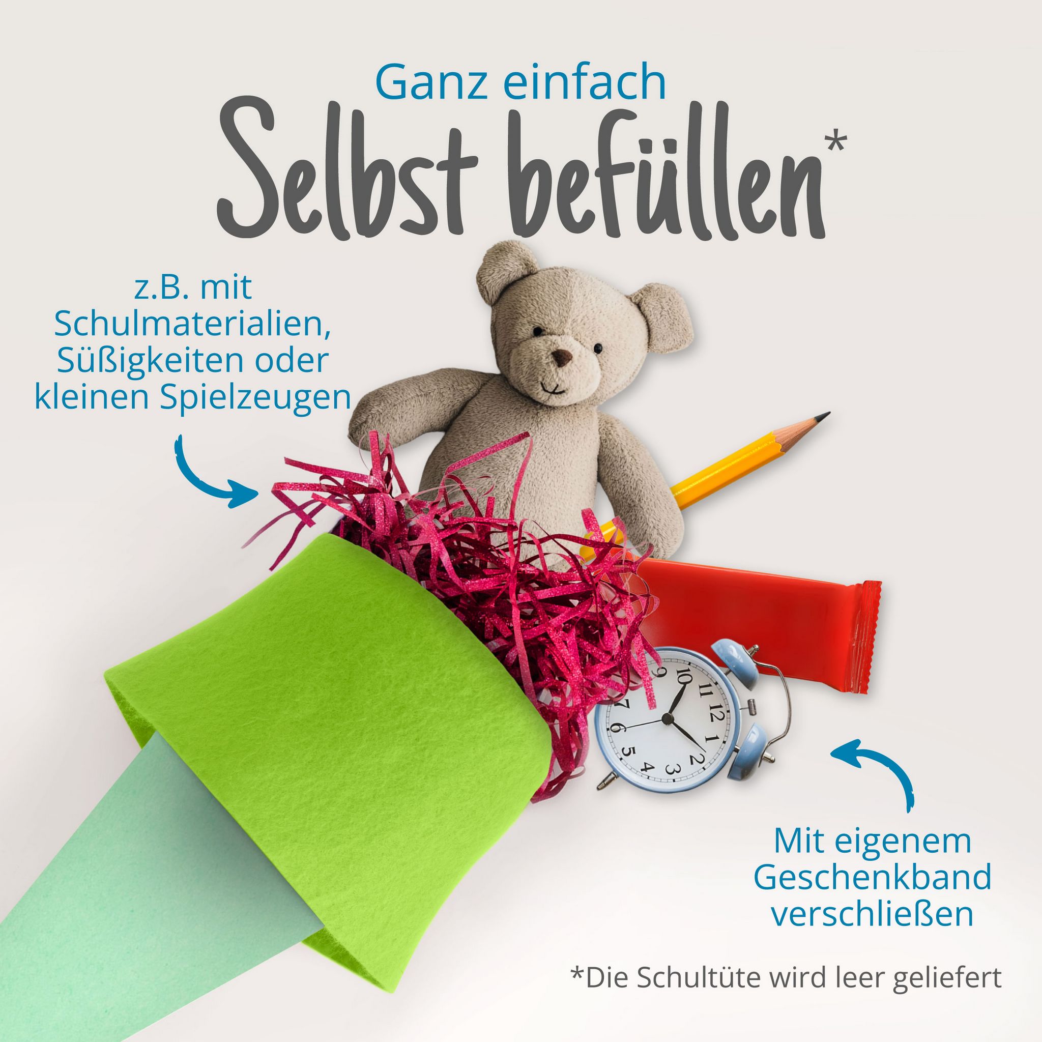 itenga Bastelschult�te 70cm rund mit Filzverschluss MINT