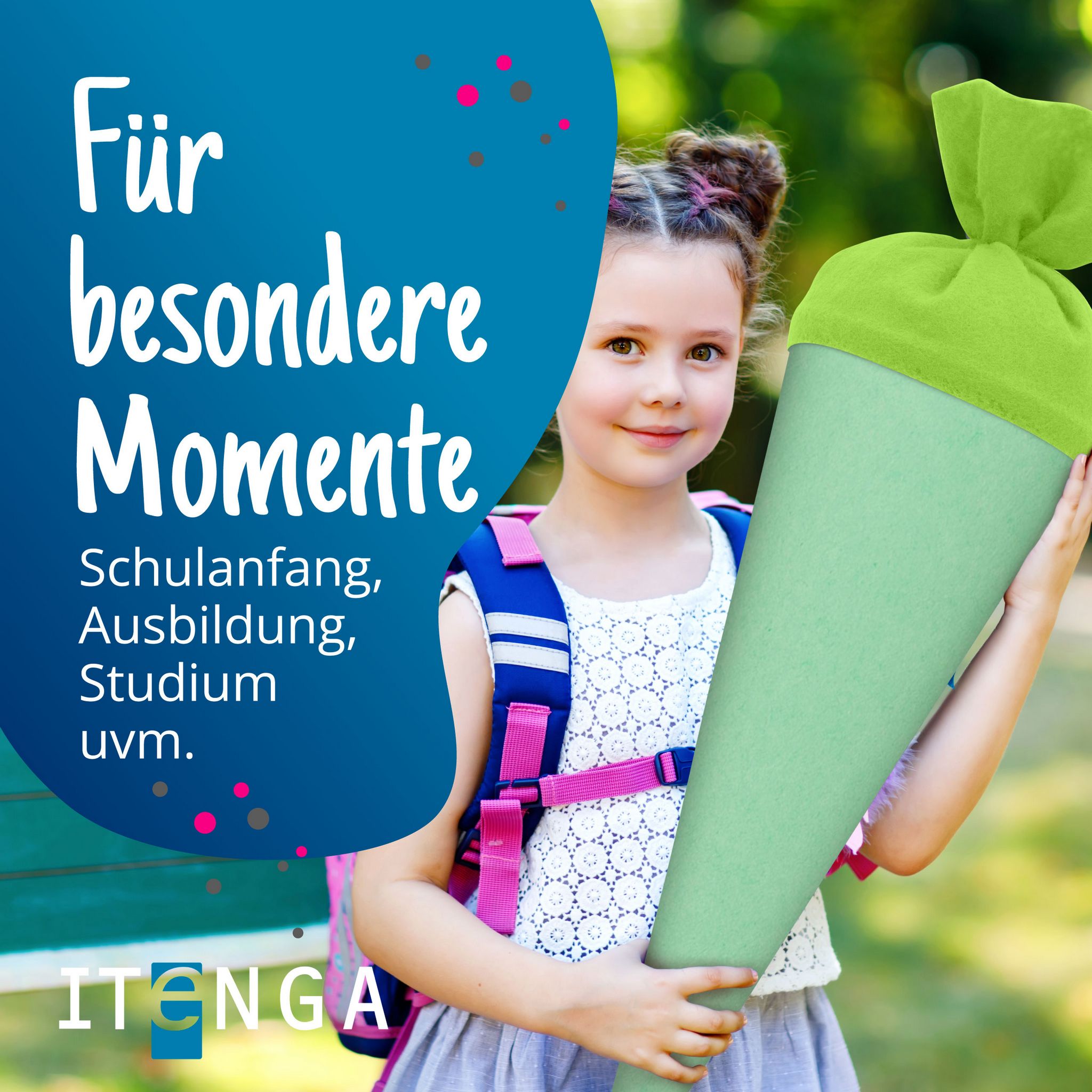 itenga Bastelschult�te 70cm rund mit Filzverschluss MINT