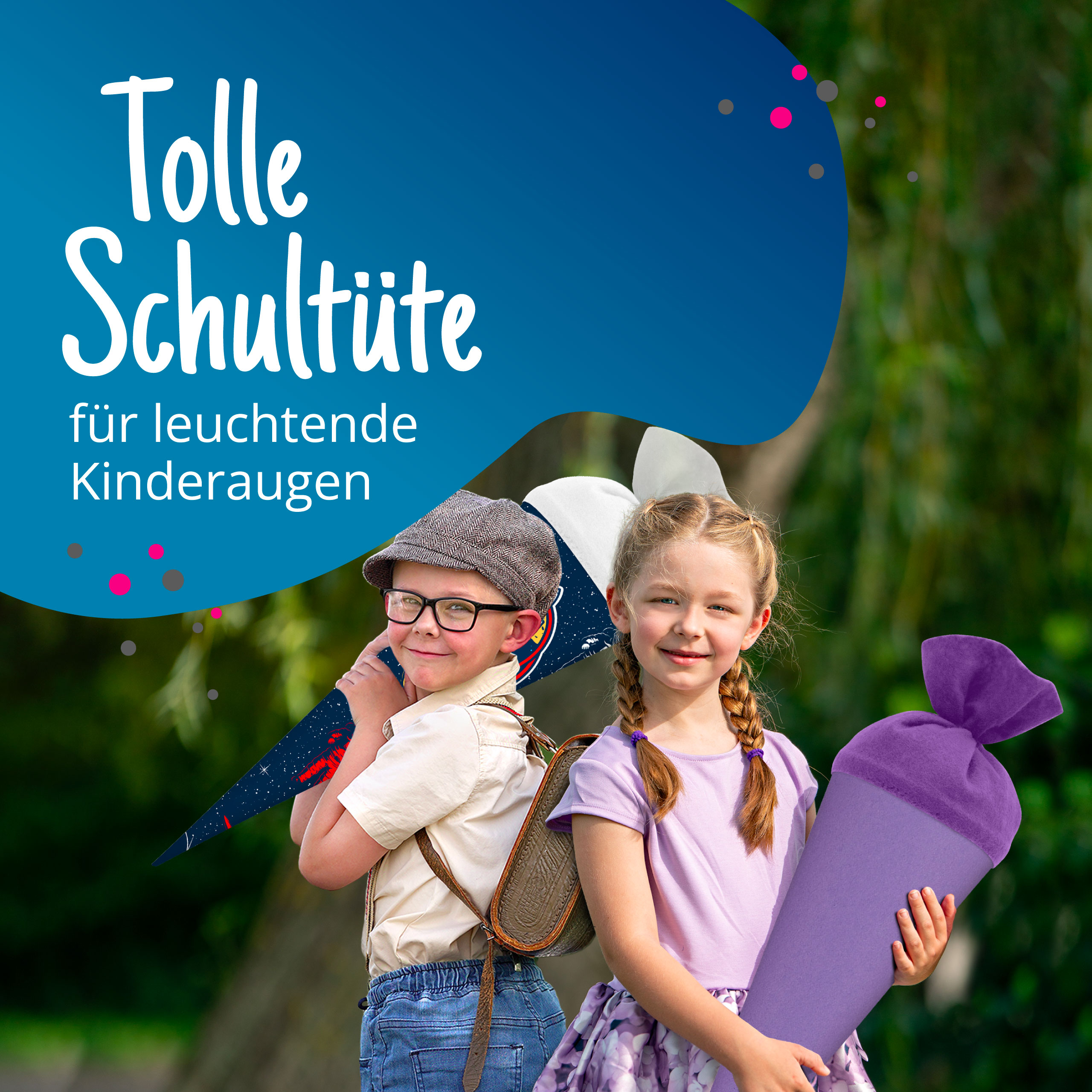 itenga Bastelschult�te 70cm rund mit Filzverschluss LILA