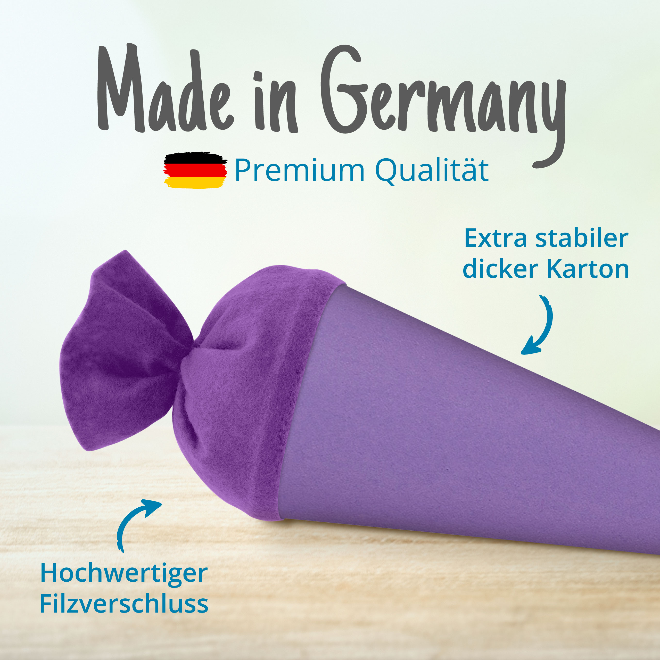 itenga Bastelschult�te 70cm rund mit Filzverschluss LILA