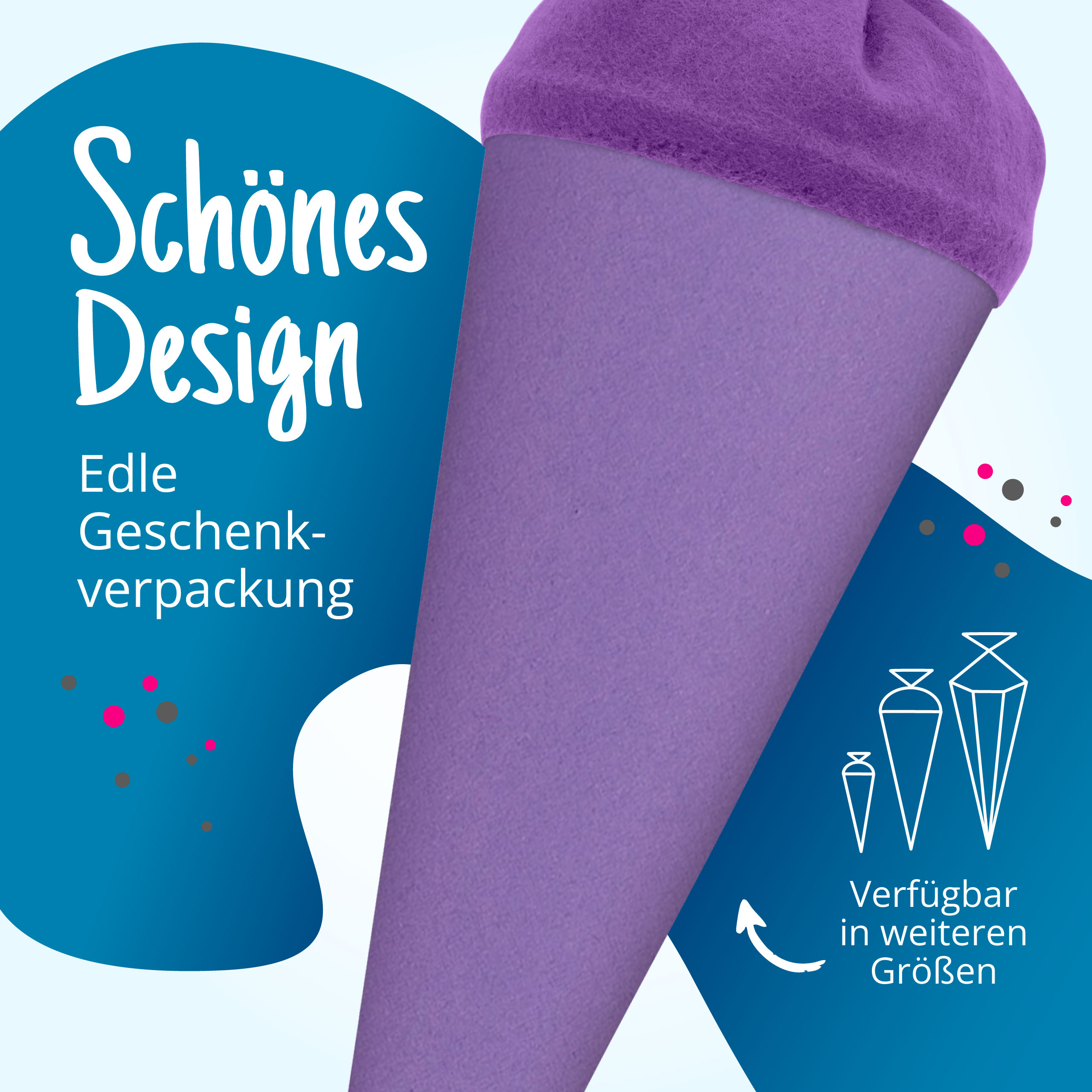 itenga Bastelschult�te 70cm rund mit Filzverschluss LILA