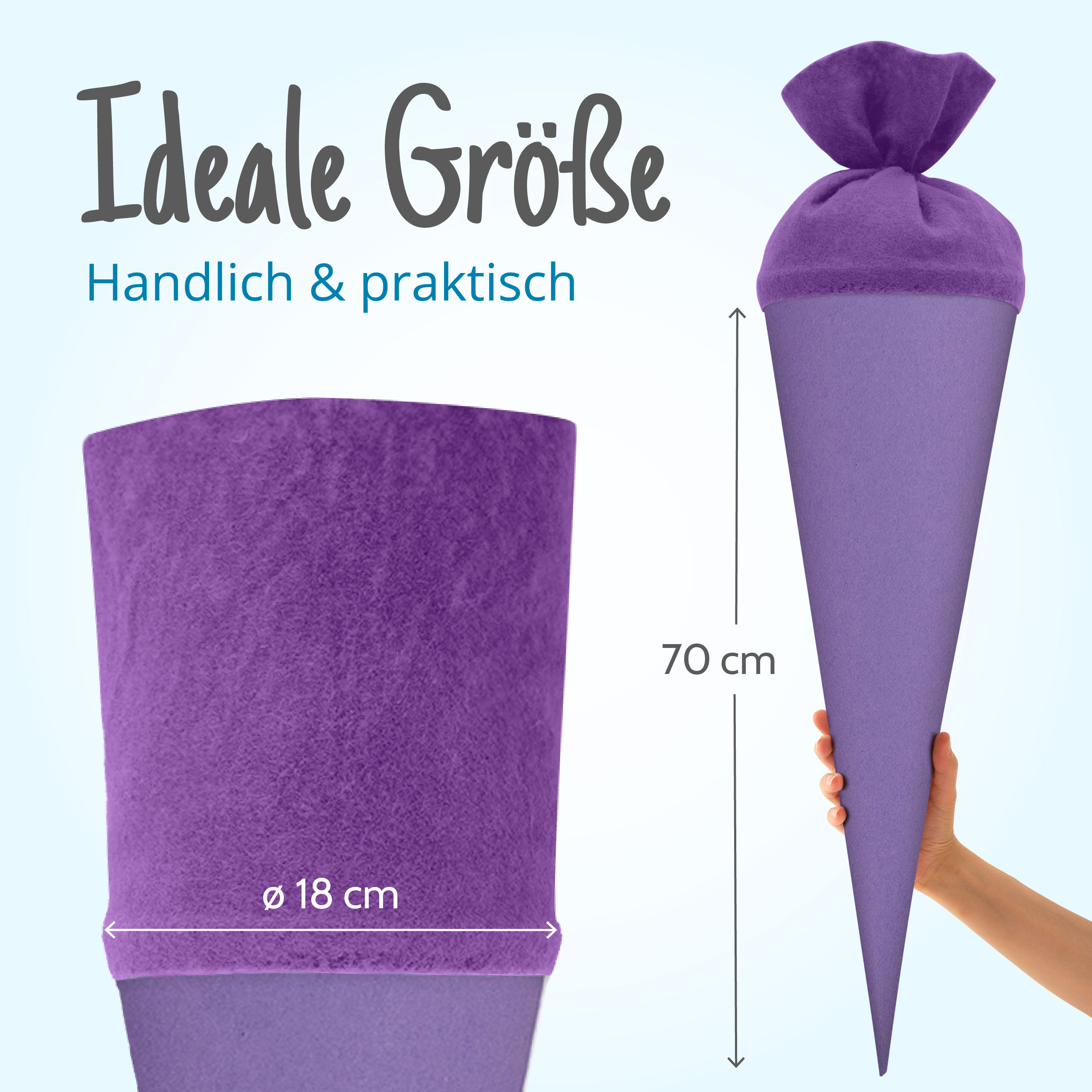 itenga Bastelschult�te 70cm rund mit Filzverschluss LILA