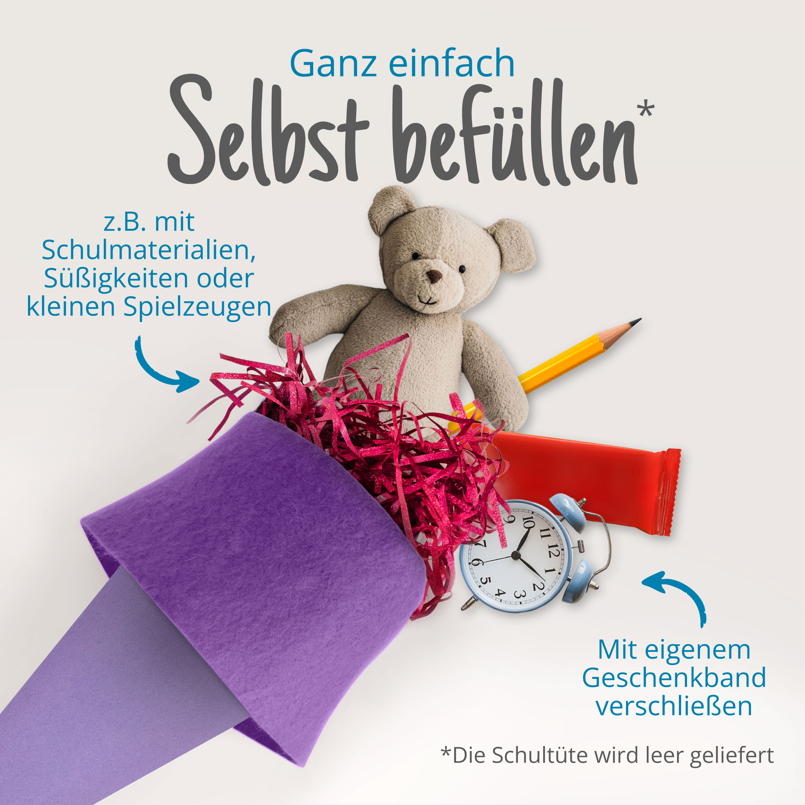 itenga Bastelschult�te 70cm rund mit Filzverschluss LILA