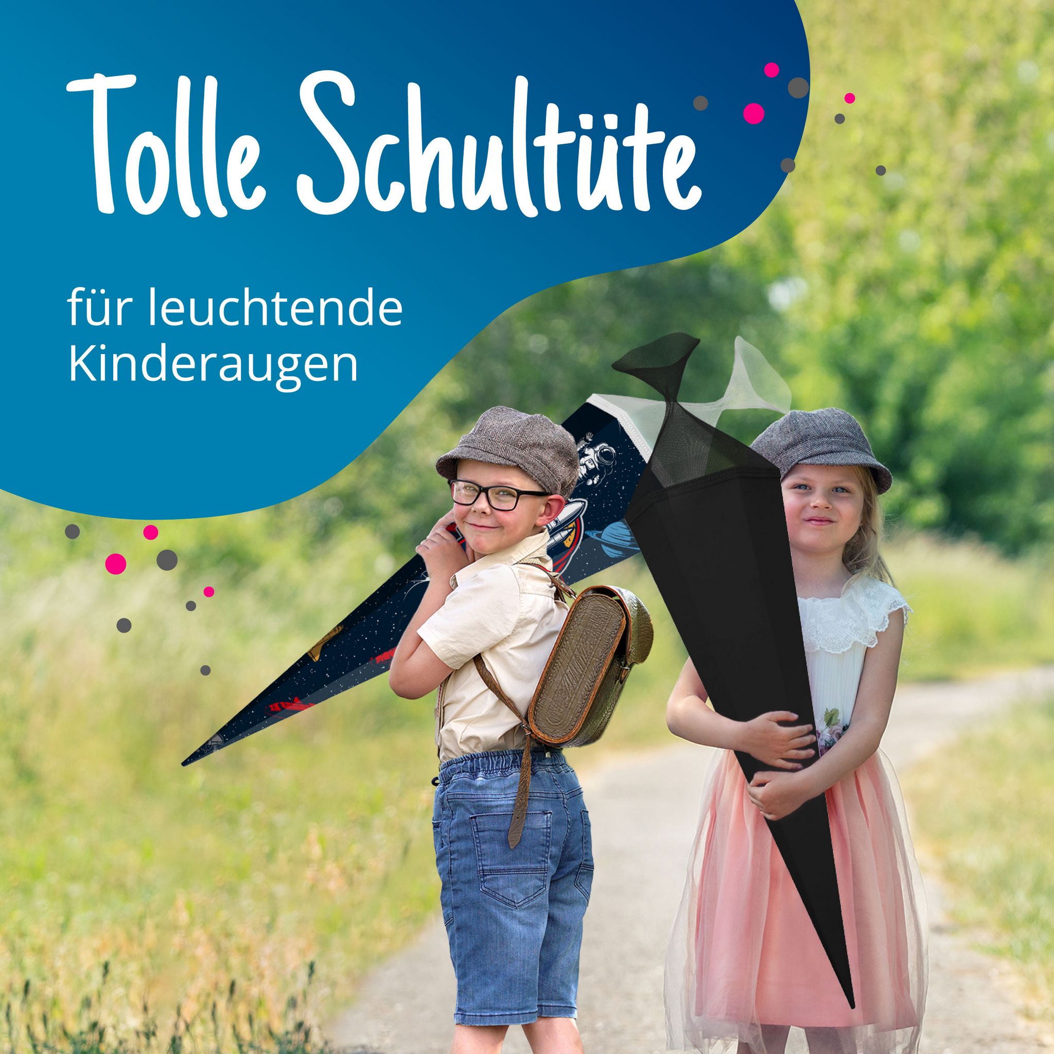 itenga Bastelschult�te mit Verschluss SCHWARZ 6eckig 85cm