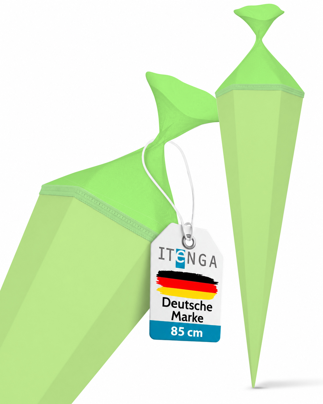 itenga Bastelschult�te mit Verschluss HELLGR�N 6eckig 85cm