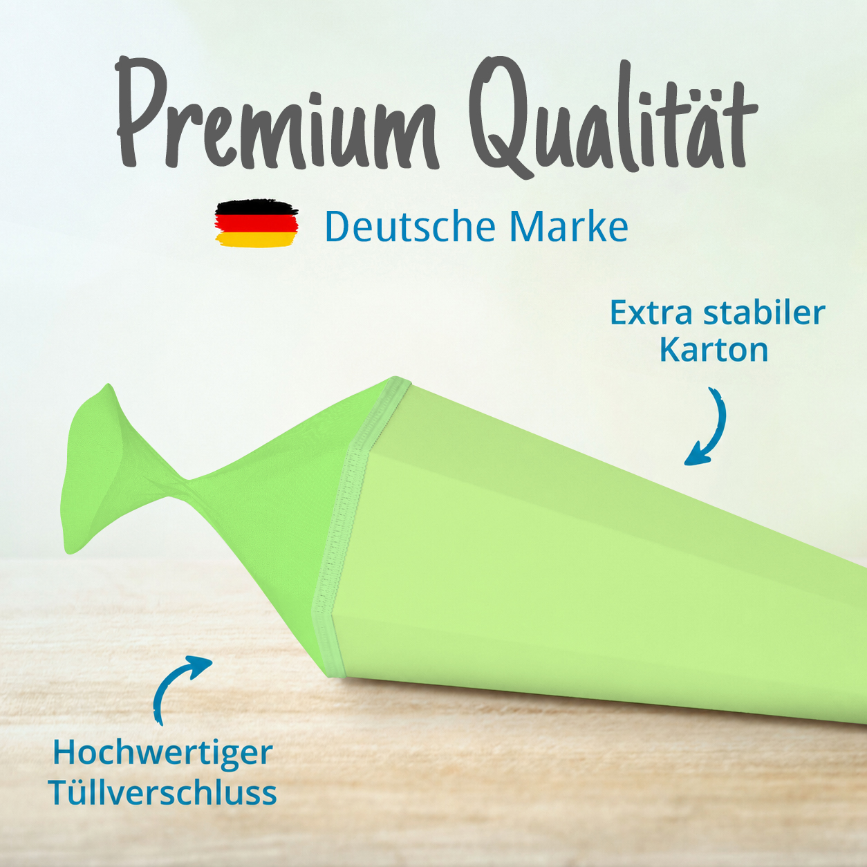 itenga Bastelschult�te mit Verschluss HELLGR�N 6eckig 85cm