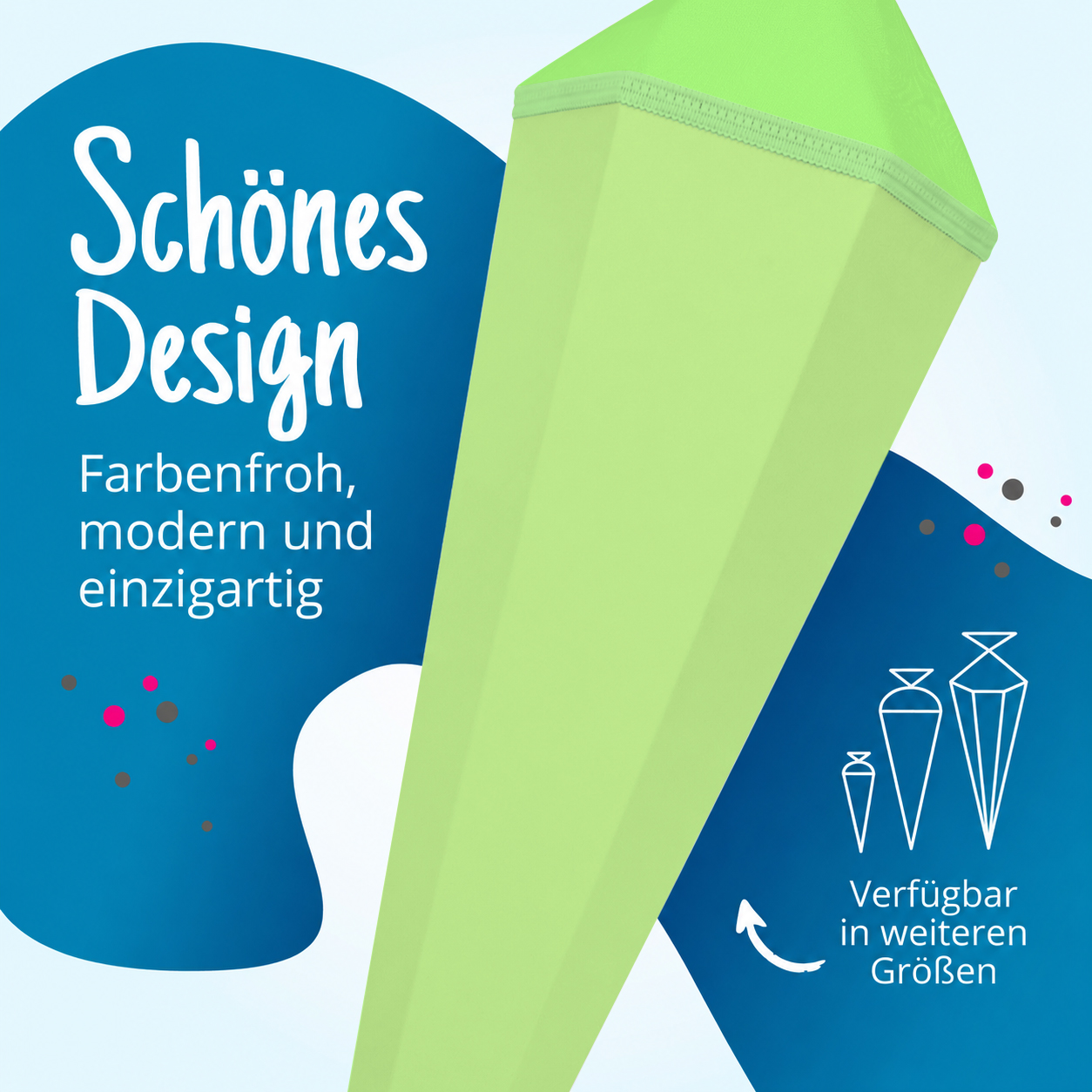 itenga Bastelschult�te mit Verschluss HELLGR�N 6eckig 85cm
