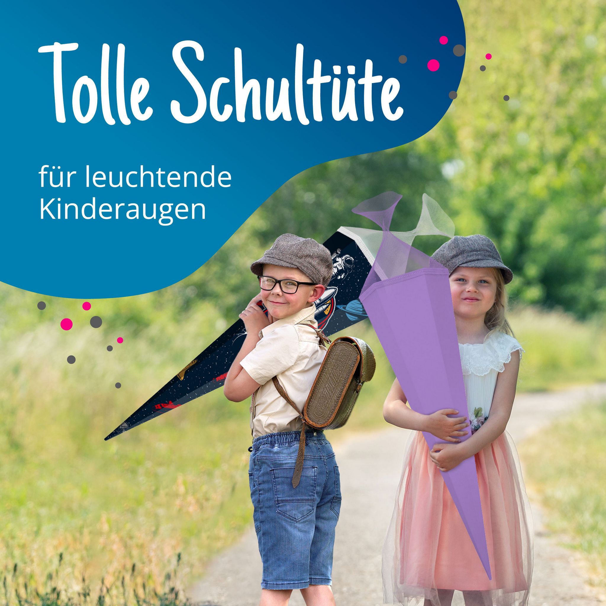 itenga Bastelschult�te mit Verschluss LILA 6eckig 85cm