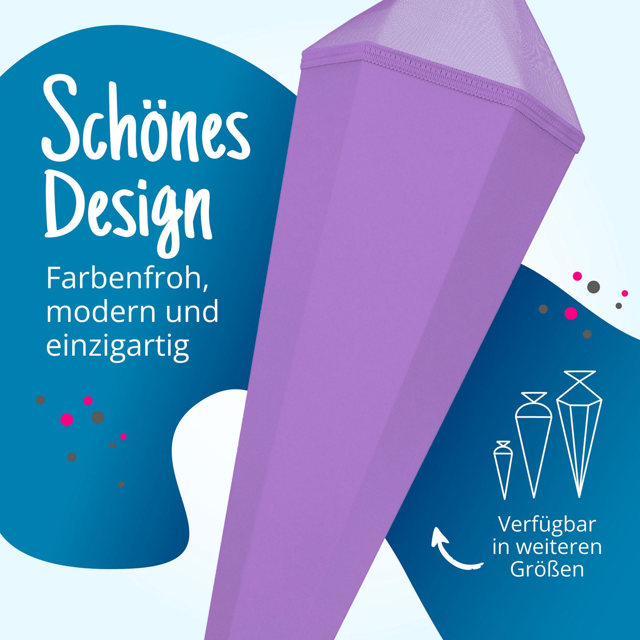 itenga Bastelschult�te mit Verschluss LILA 6eckig 85cm