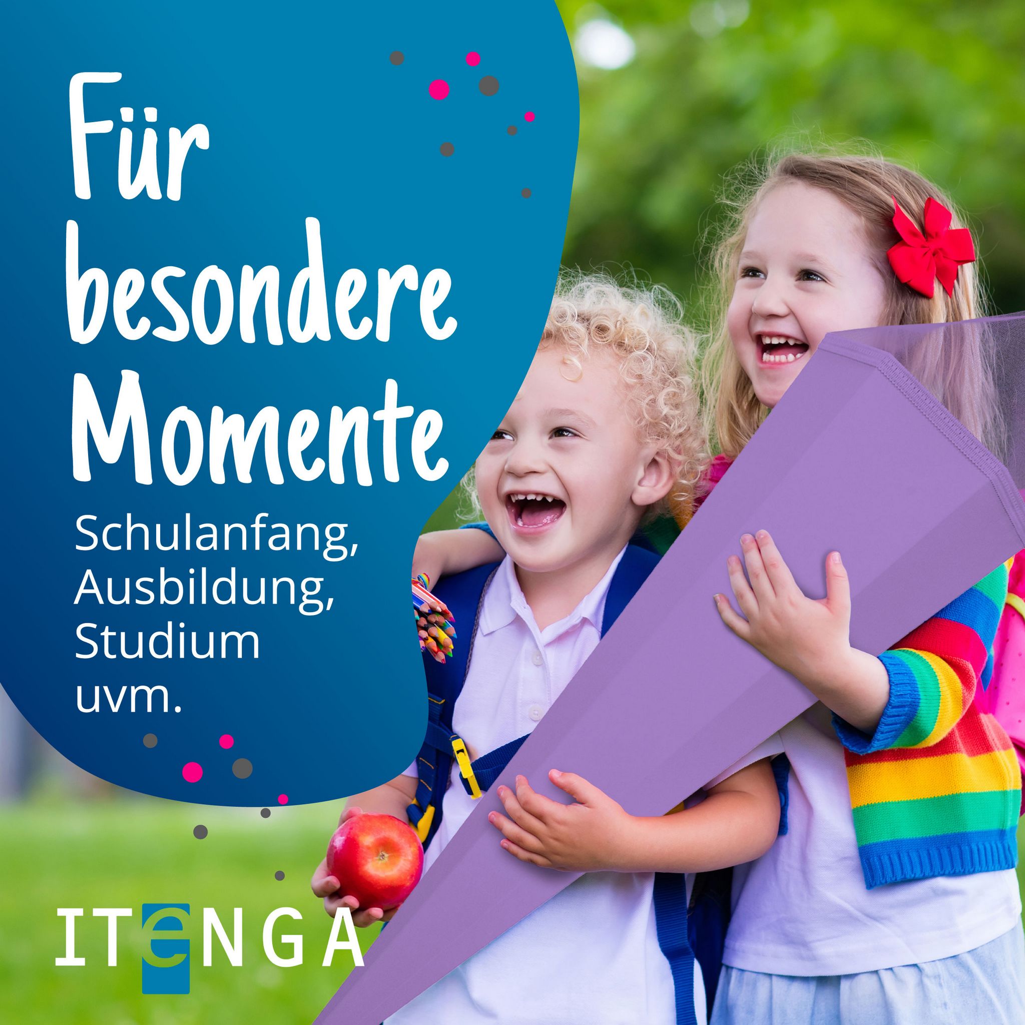 itenga Bastelschult�te mit Verschluss LILA 6eckig 85cm