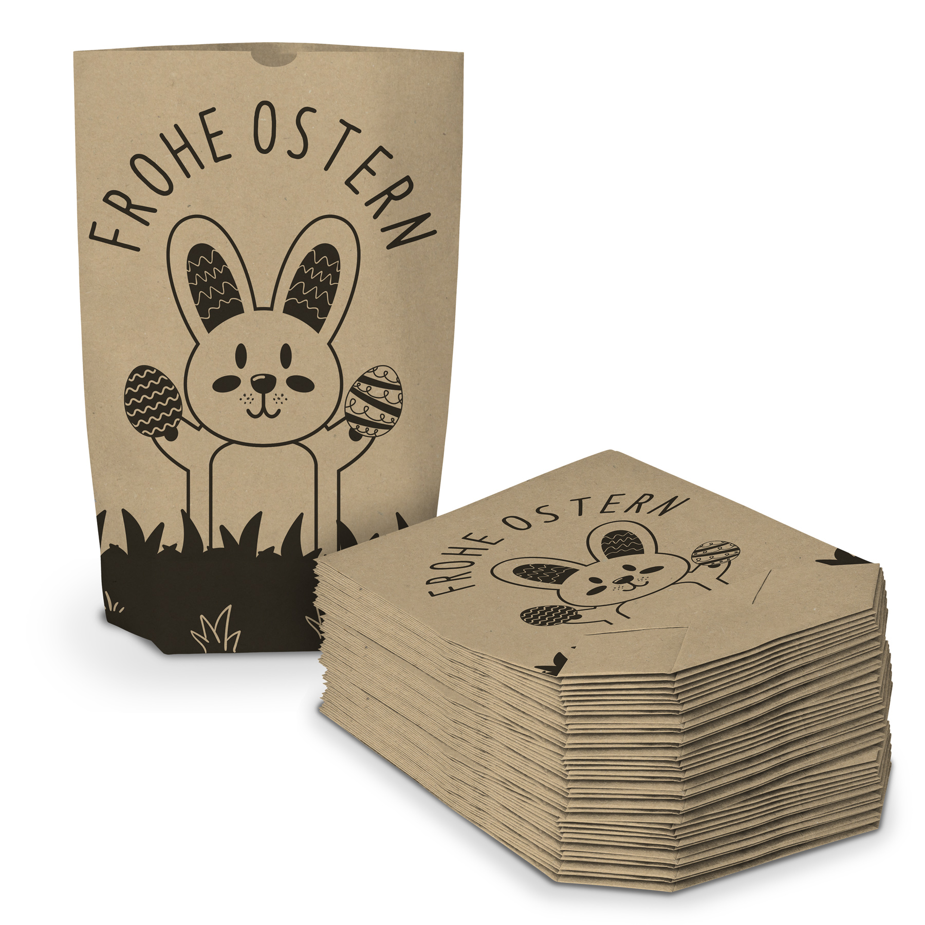 40x ITENGA Geschenkt�te Frohe Ostern Hasenbande braun sc...