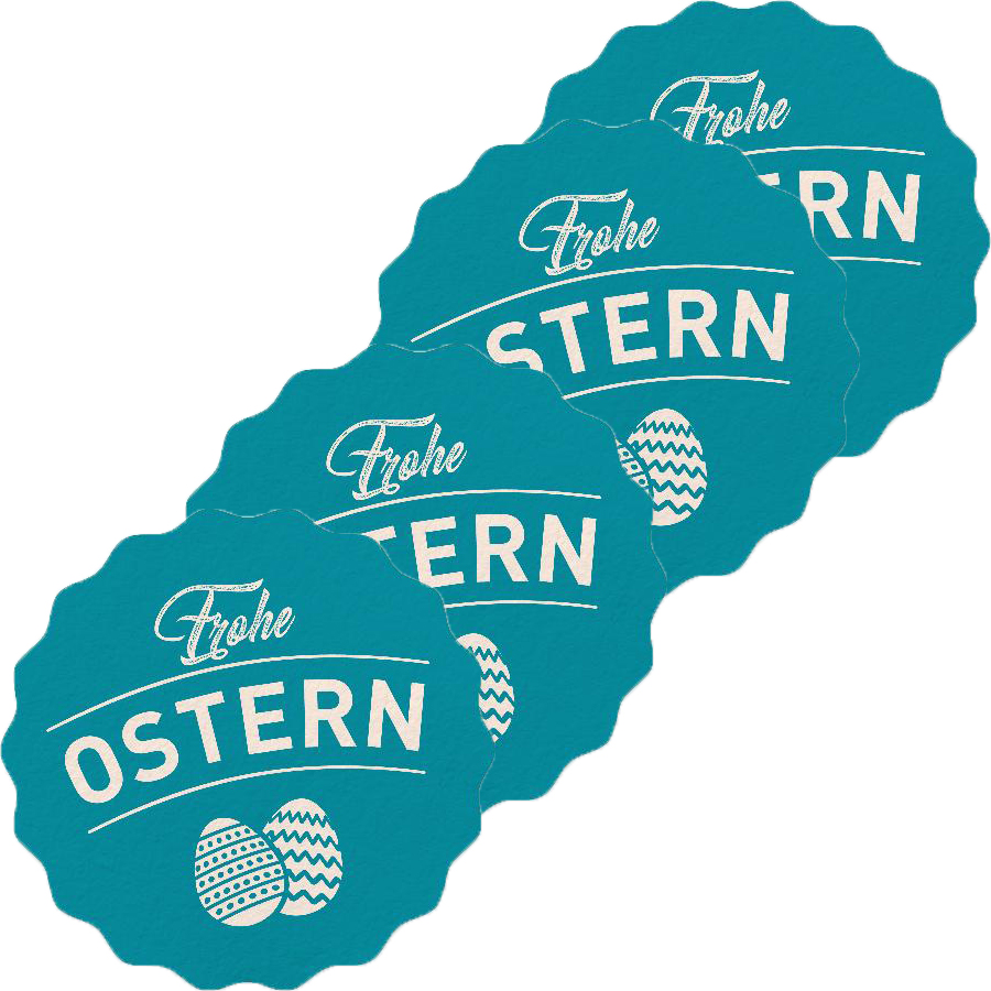 Itenga 50er Set Sticker Frohe Ostern blau