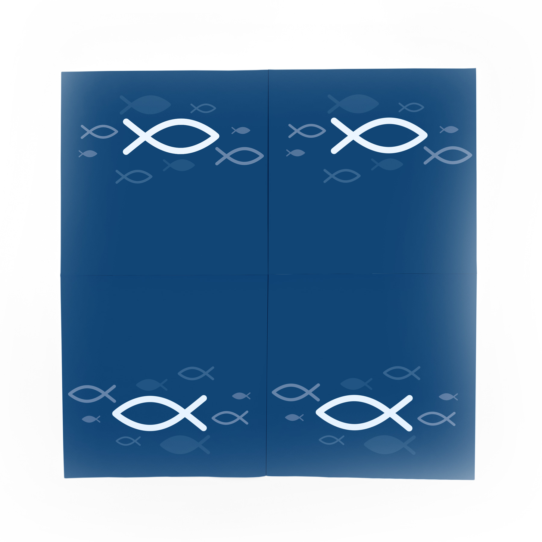 itenga Servietten Fisch Blau Wei� 30 x 30 cm 3-lagig 20 ...