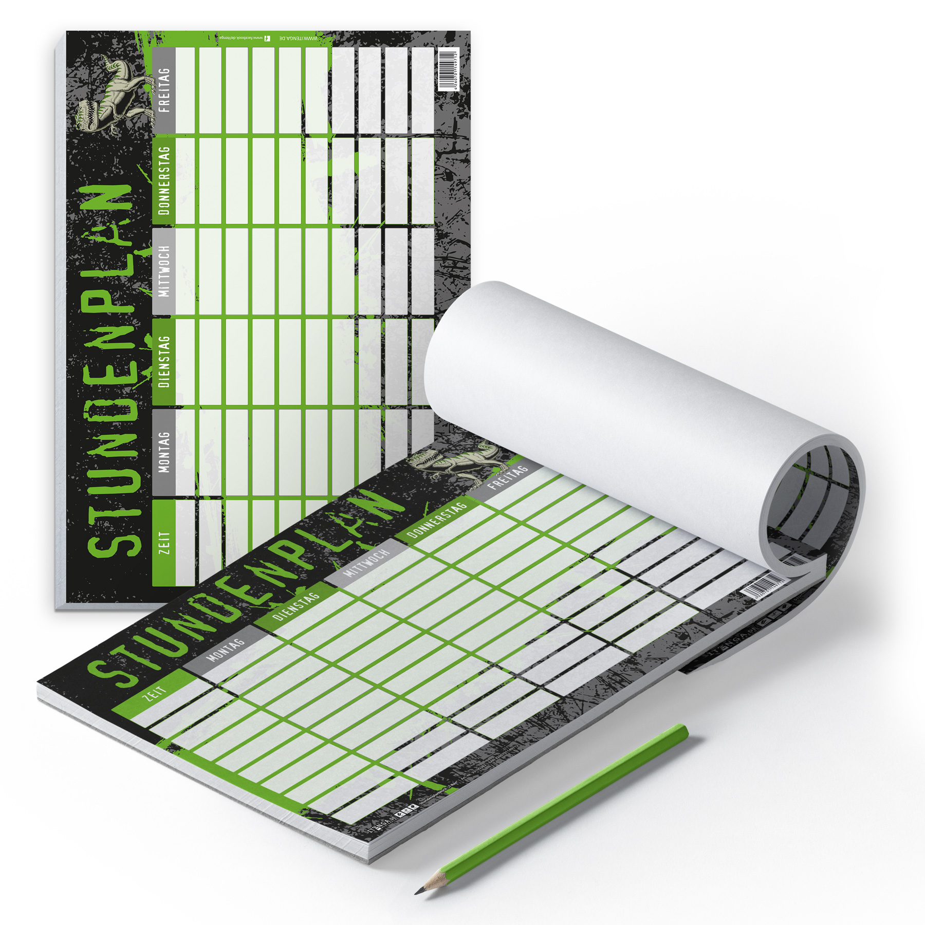 itenga Stundenplan Block 25 Blatt Motiv T-REX Dinosaurie...